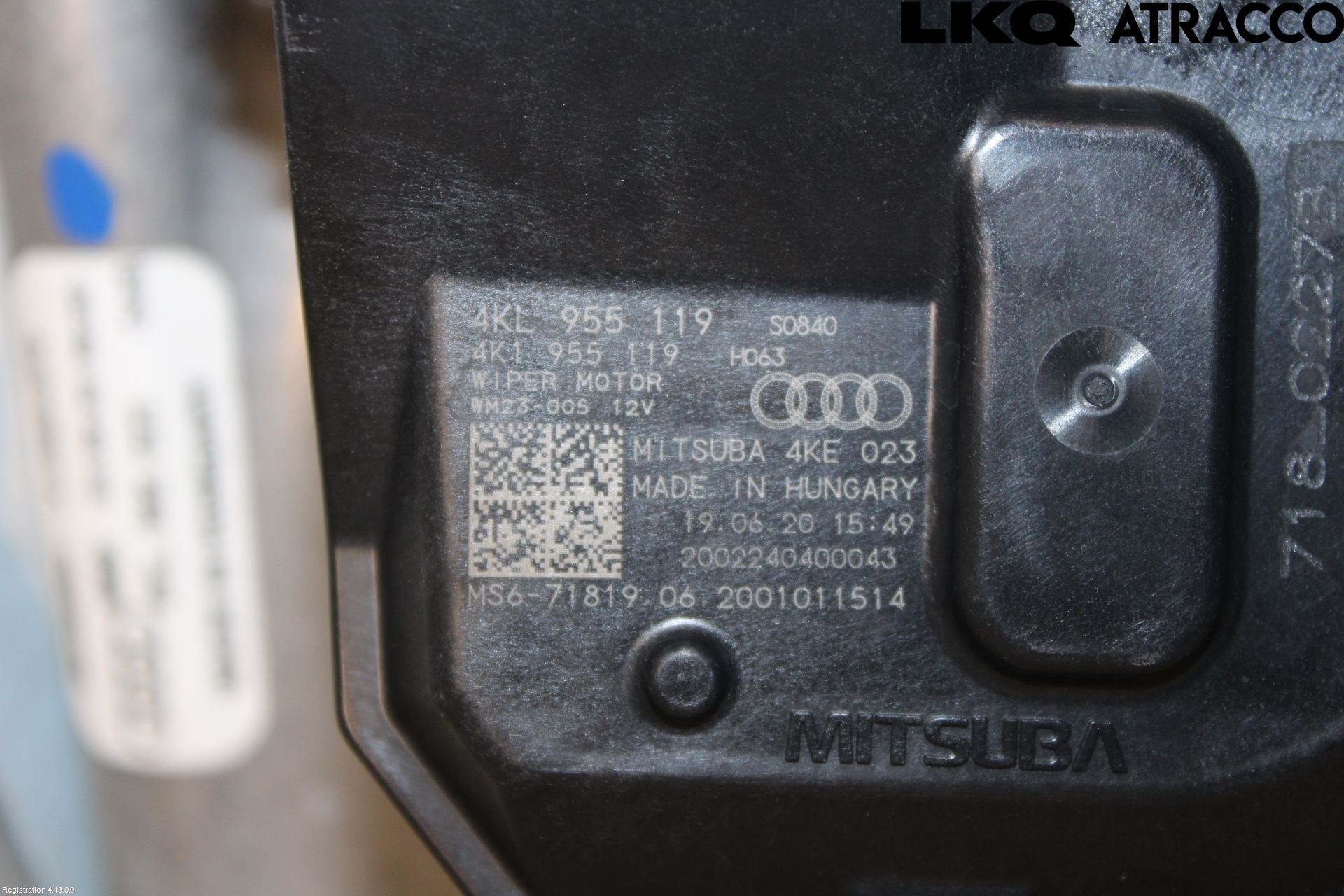 Audi E-TRON, S GE 19- Viskeroverføring Frontrute