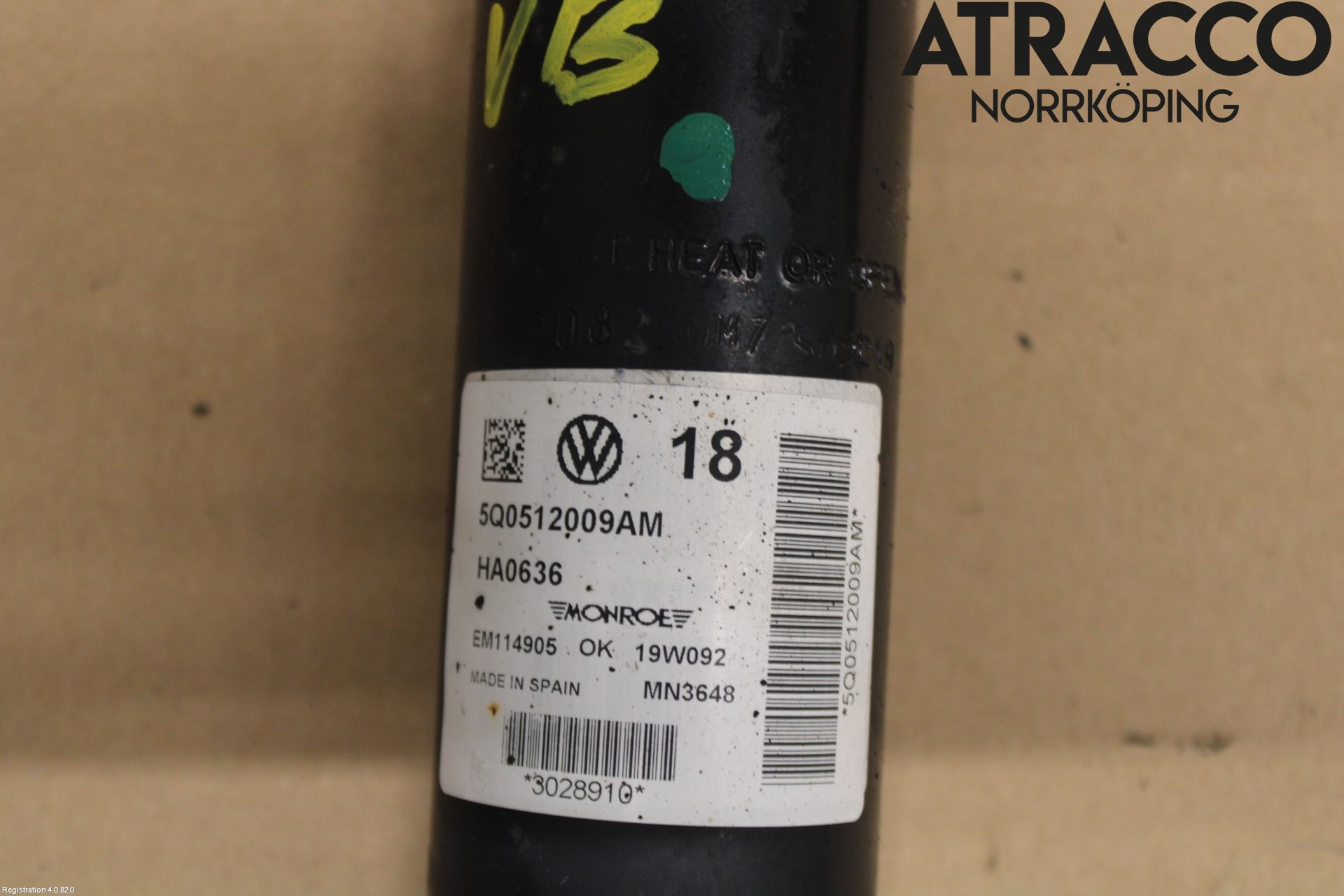 Volkswagen VW GOLF / E-GOLF VII 13-20 Støtdemper Bak