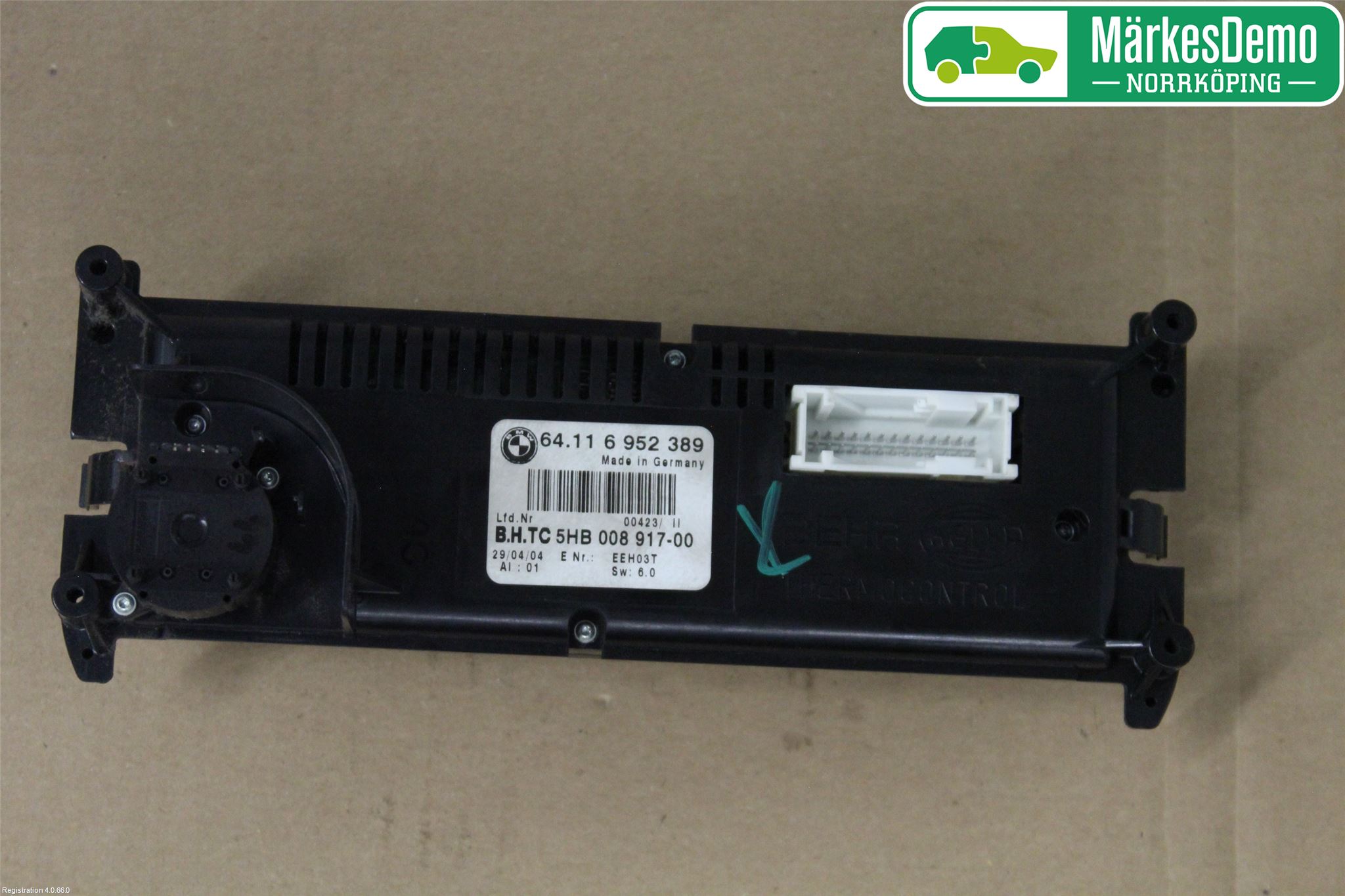 Mini COUPE R50/53 01-06 Varmeapparat Panel(Regulering)