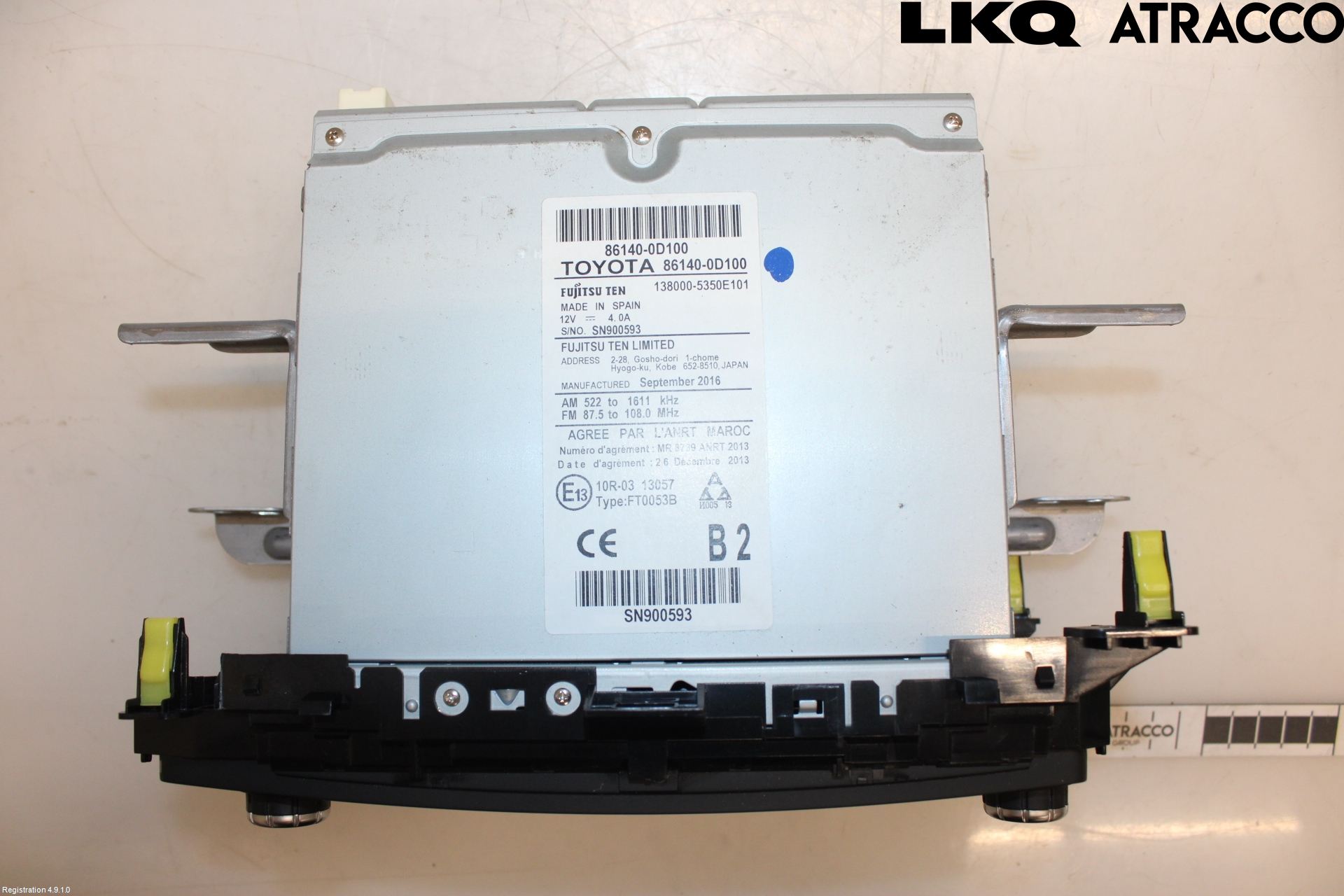 Toyota YARIS XP130 15-20 Stereo Radio Med Cd
