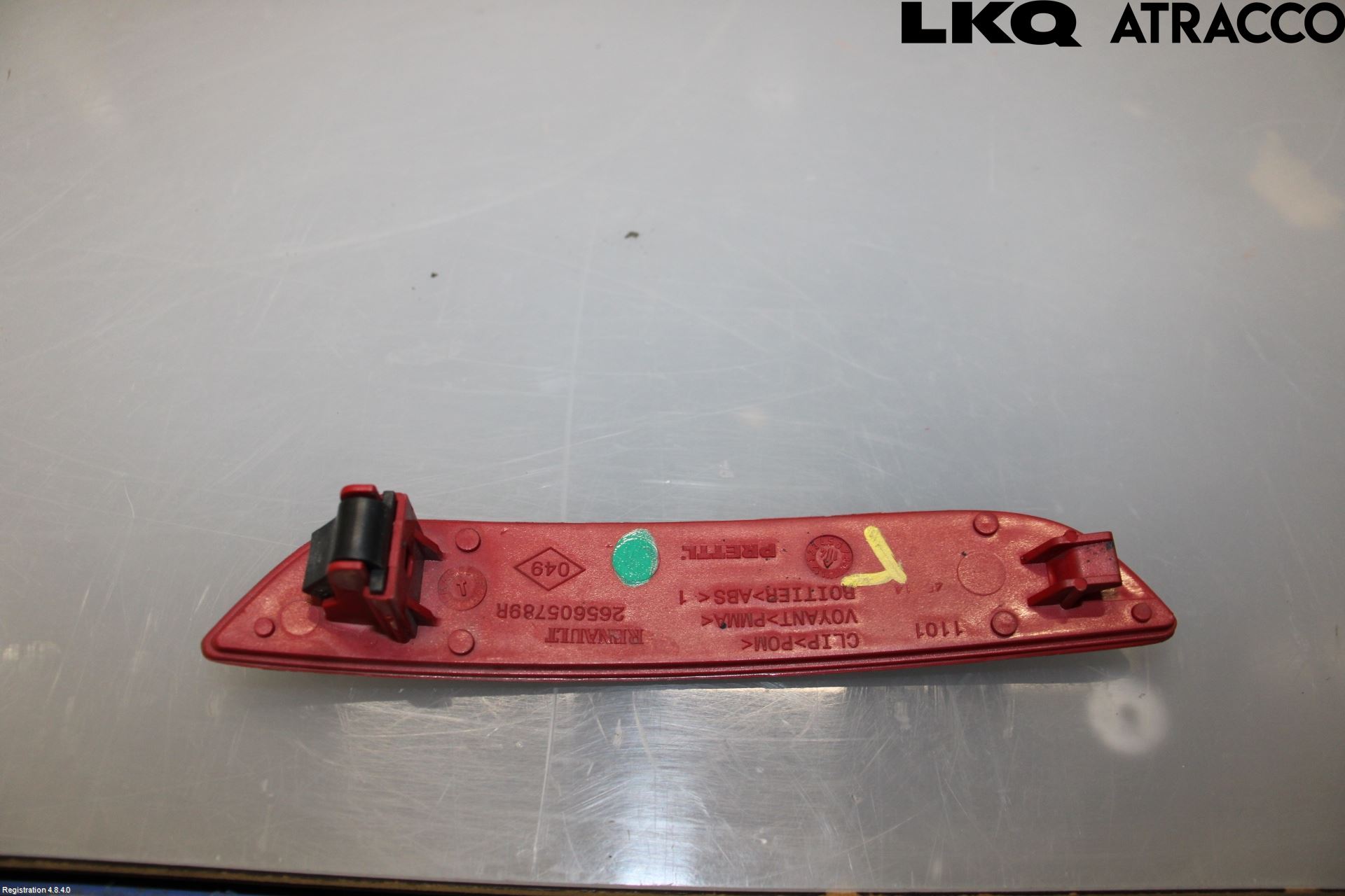 Renault CLIO IV 12-16 Refleksplate - Skiltplate