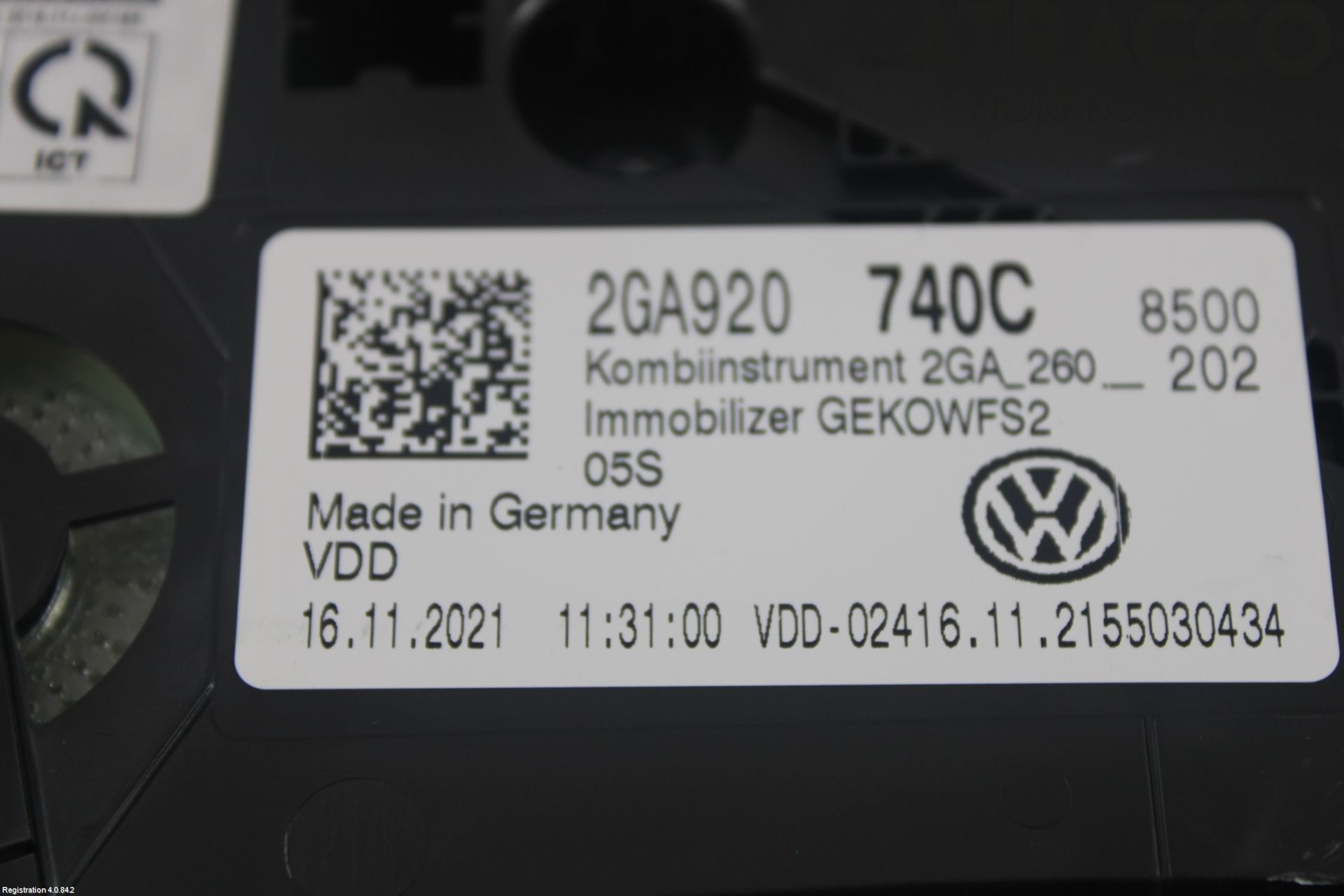 Volkswagen VW T-ROC 18- Instr Kombinert
