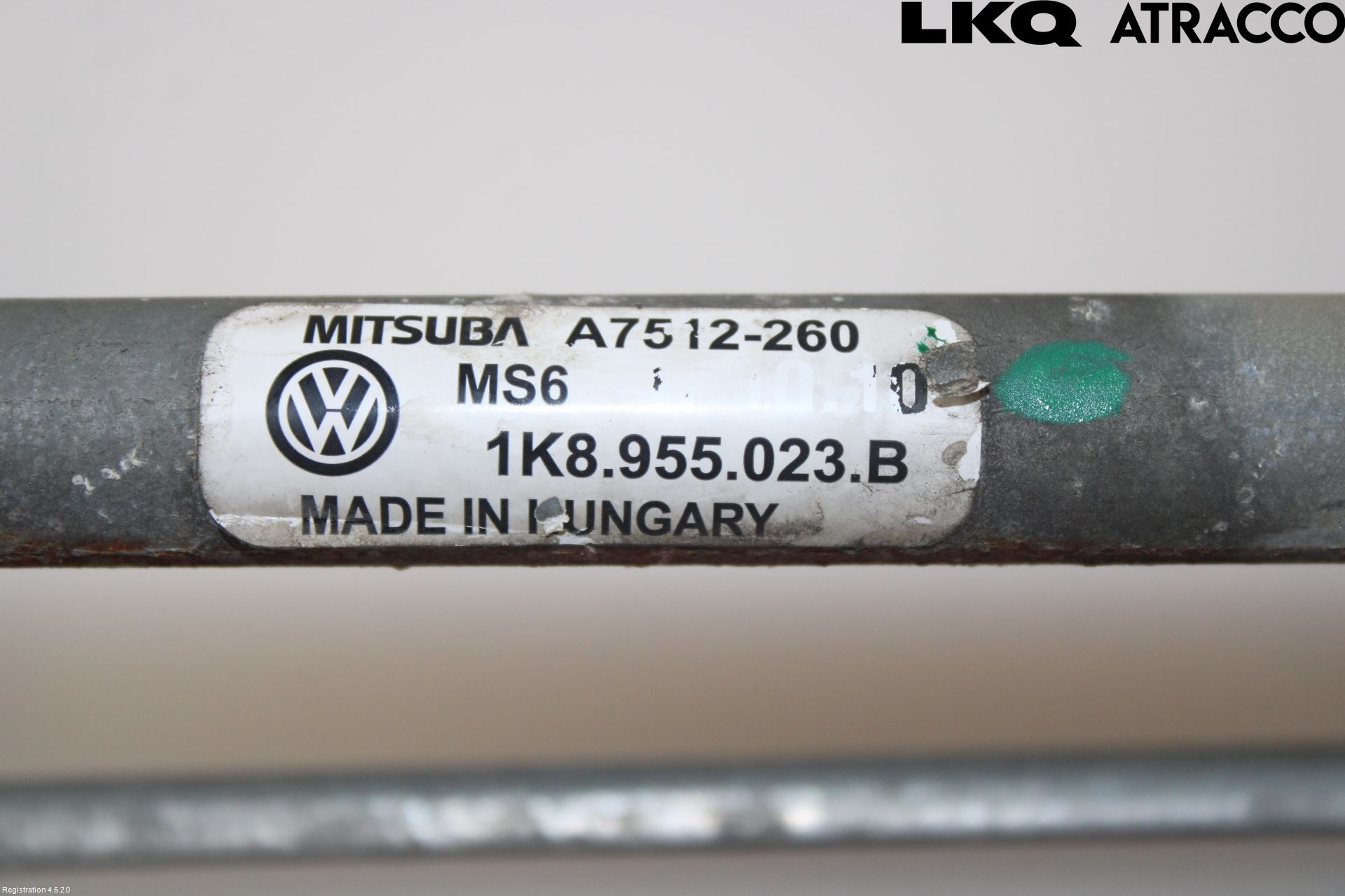 Volkswagen VW SCIROCCO 09-17 Viskeroverføring Frontrute