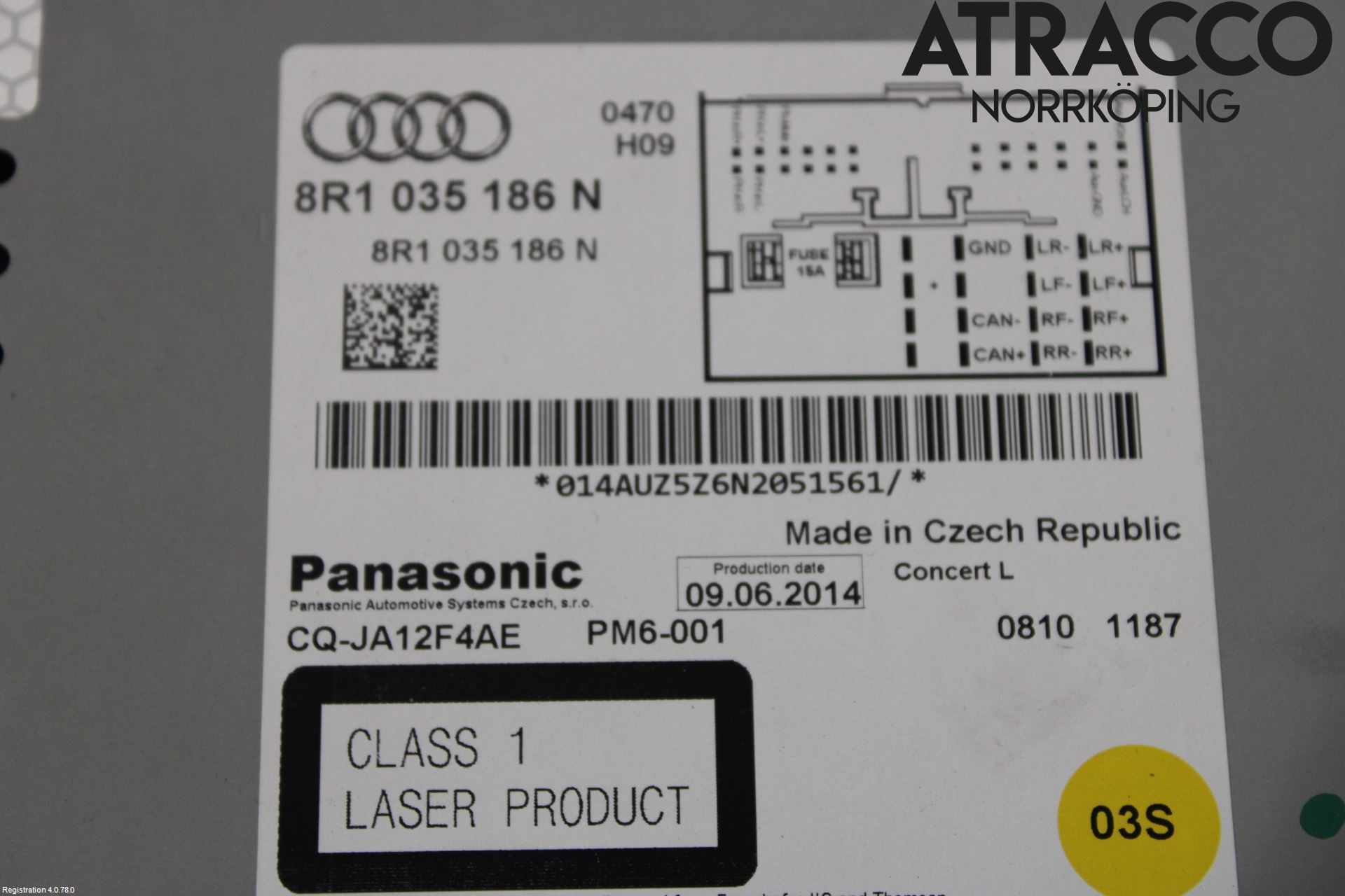 Audi A4 12-15 Stereo Radio Med Cd