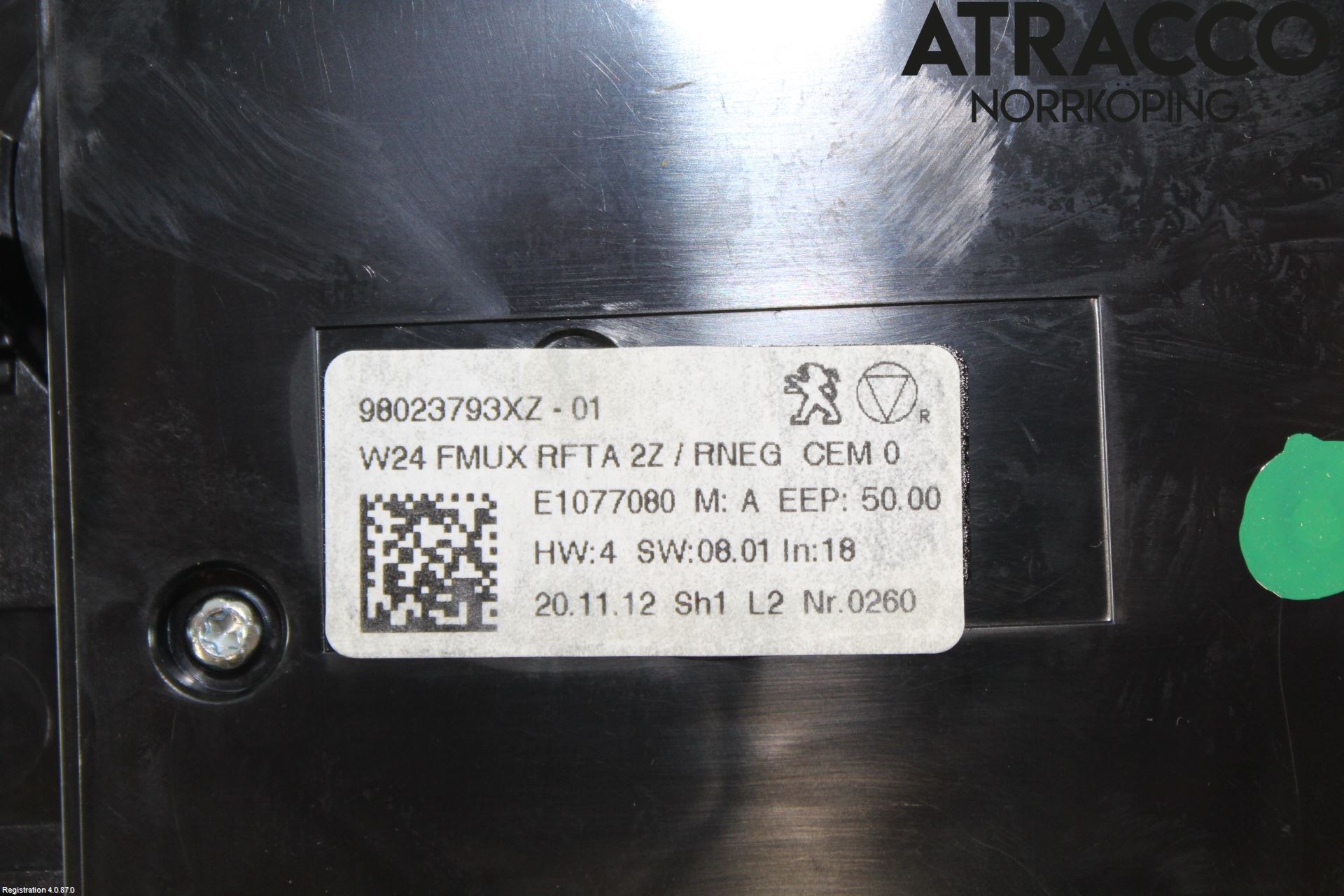 Peugeot 508 11-18 Varmeapparat Panel(Regulering)