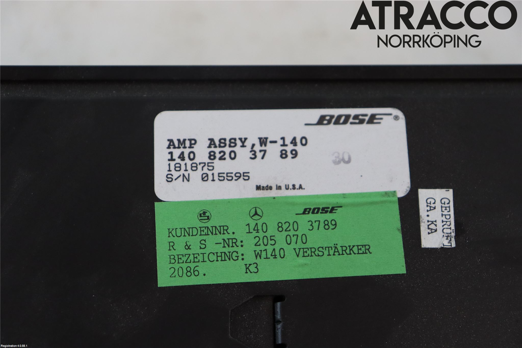 Mercedes-Benz MB S/CL-KLASS (W140) 91-98 Stereo Forsterker