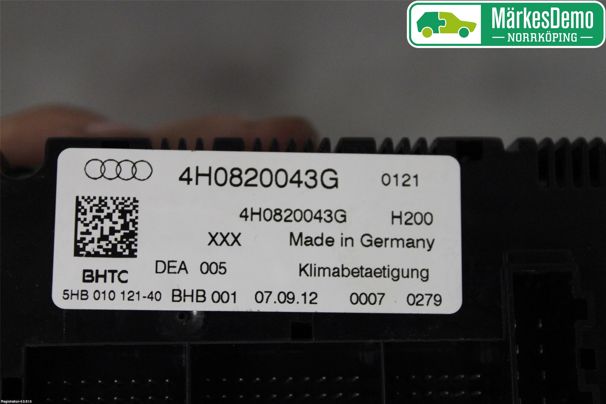 Audi A8/S8 4H 10-17 Varmeapparat Panel(Regulering)