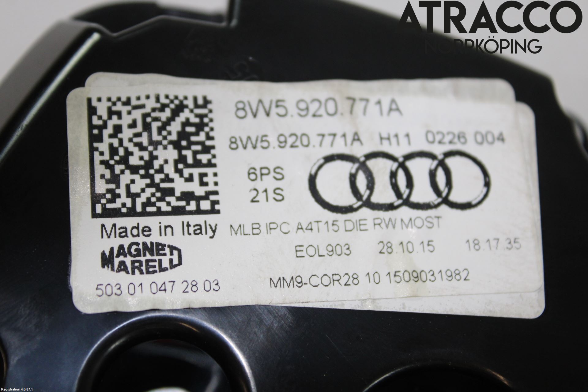 Audi A4/S4 B9 16-19 Instr Kombinert