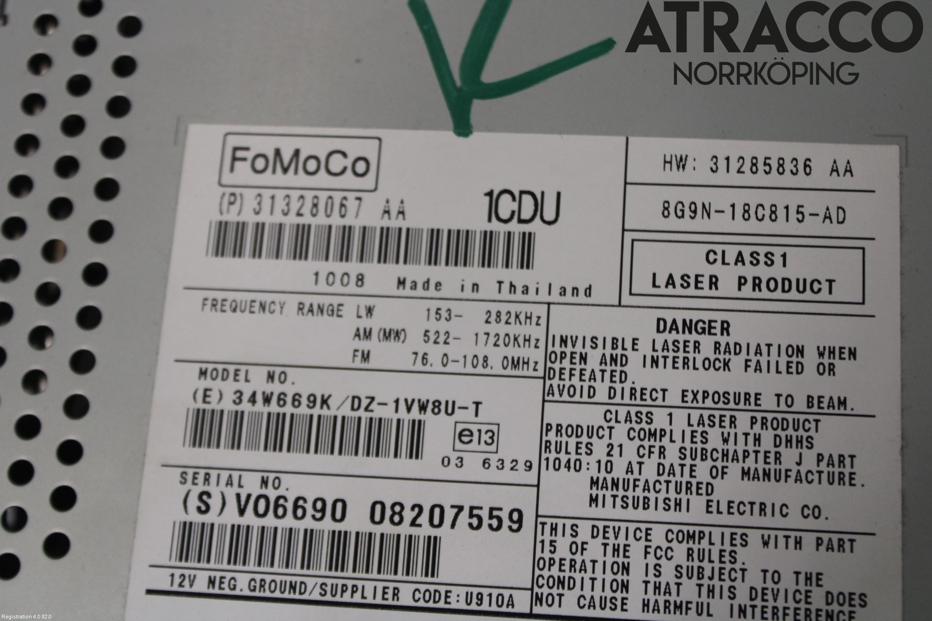 Volvo V70 08-13 Stereo Radio Med Cd