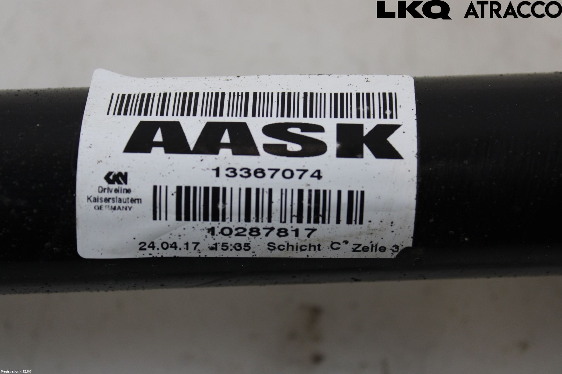 Opel ASTRA K 16-22 Drivaksel Foran Kompl Høyre