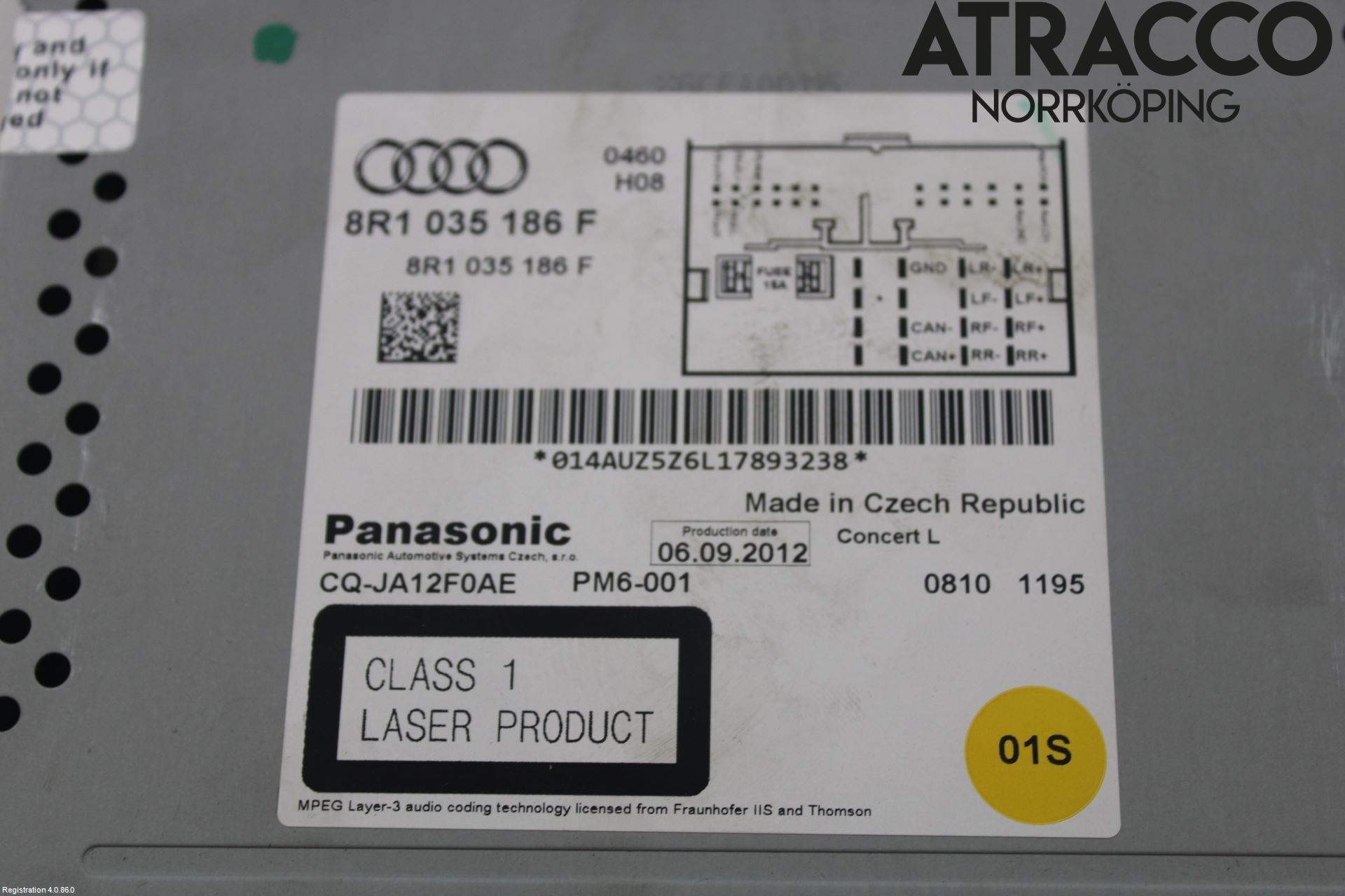 Audi A4 12-15 Stereo Radio Med Cd