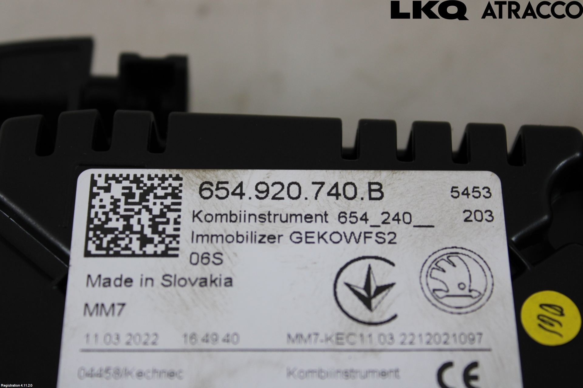 Skoda FABIA 22- Instr Kombinert