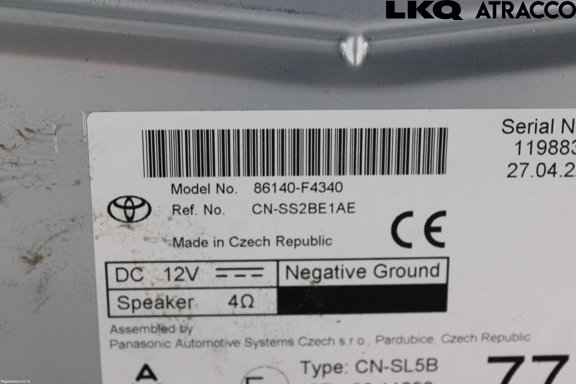 Toyota C-HR 16-23 Stereo Radio Med Cd