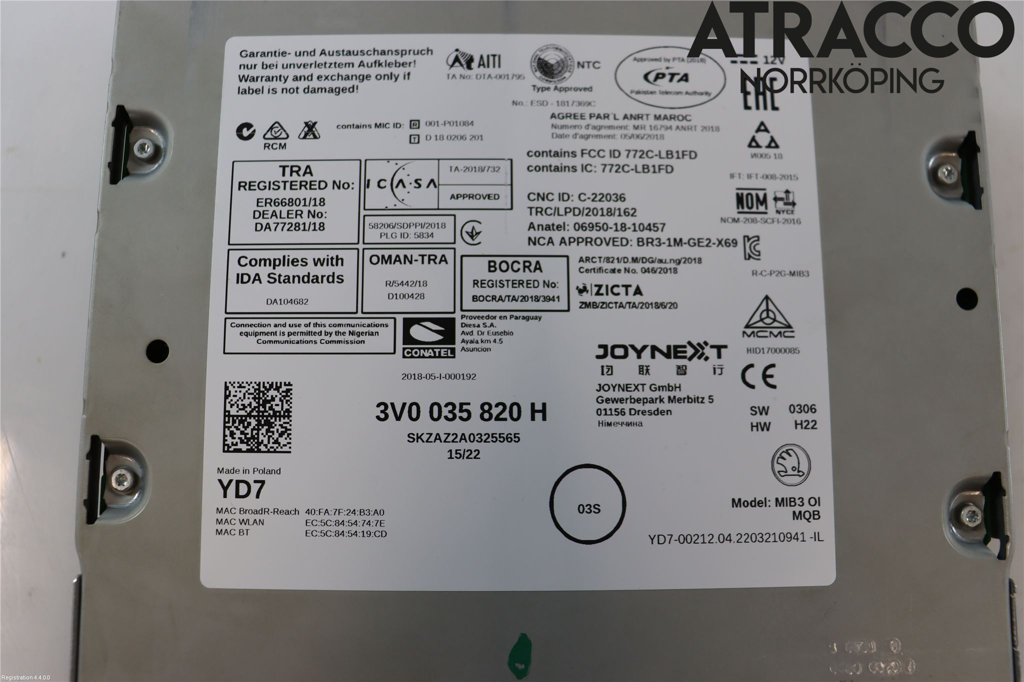 Skoda KODIAQ 17-24 Stereo Radio Med Cd