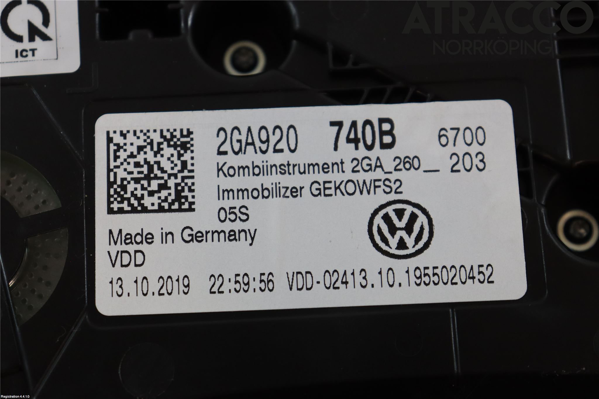 Volkswagen VW T-ROC 18- Instr Kombinert