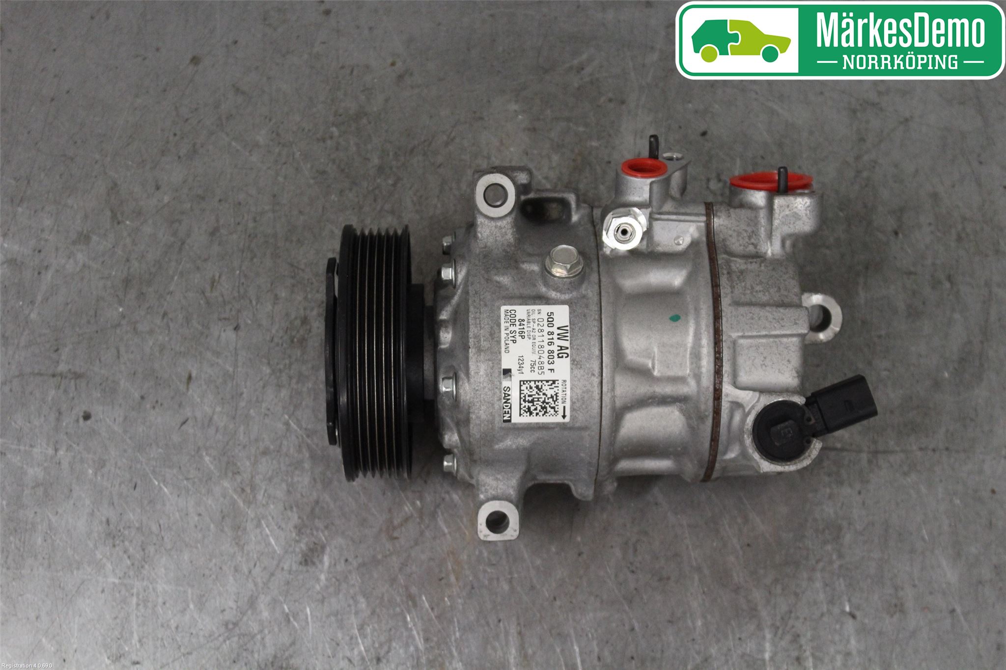 Volkswagen VW GOLF / E-GOLF VII 13-20 Varme Ac Kompressor
