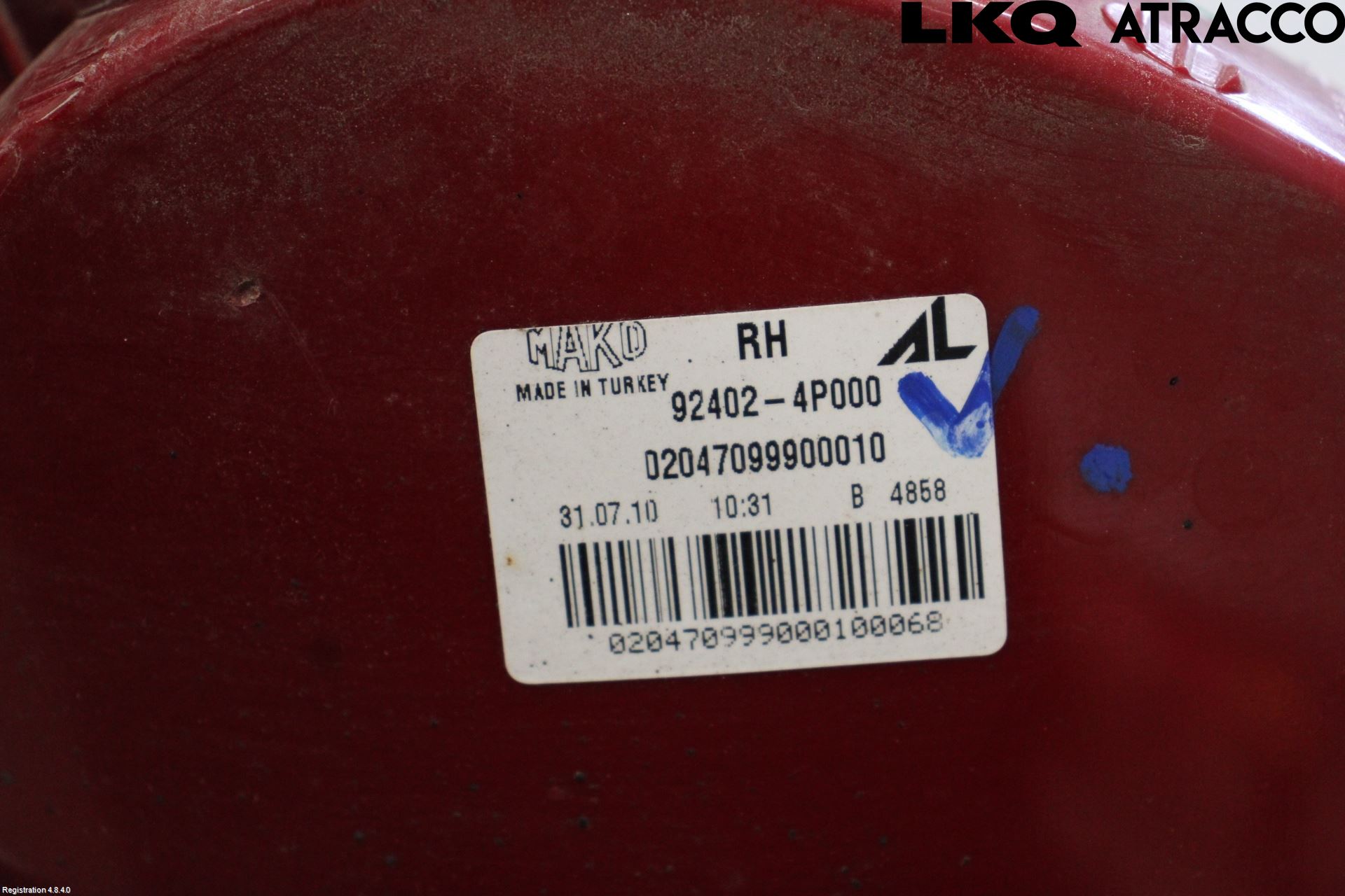 Hyundai i20 PB 09-14 Baklykt Høyre