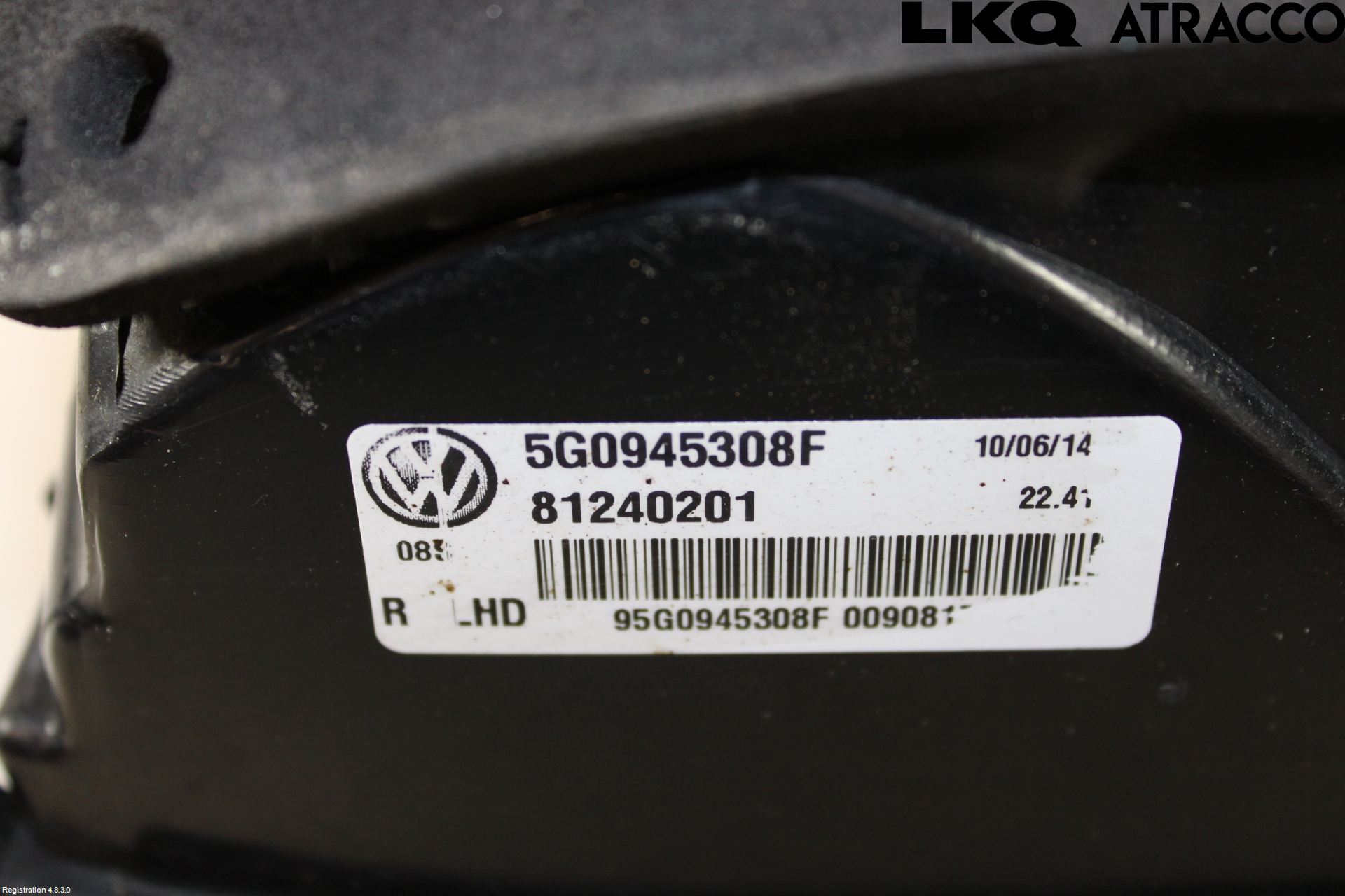 Volkswagen VW GOLF / E-GOLF VII 13-20 Baklykt Venstre  På Luke(Indre