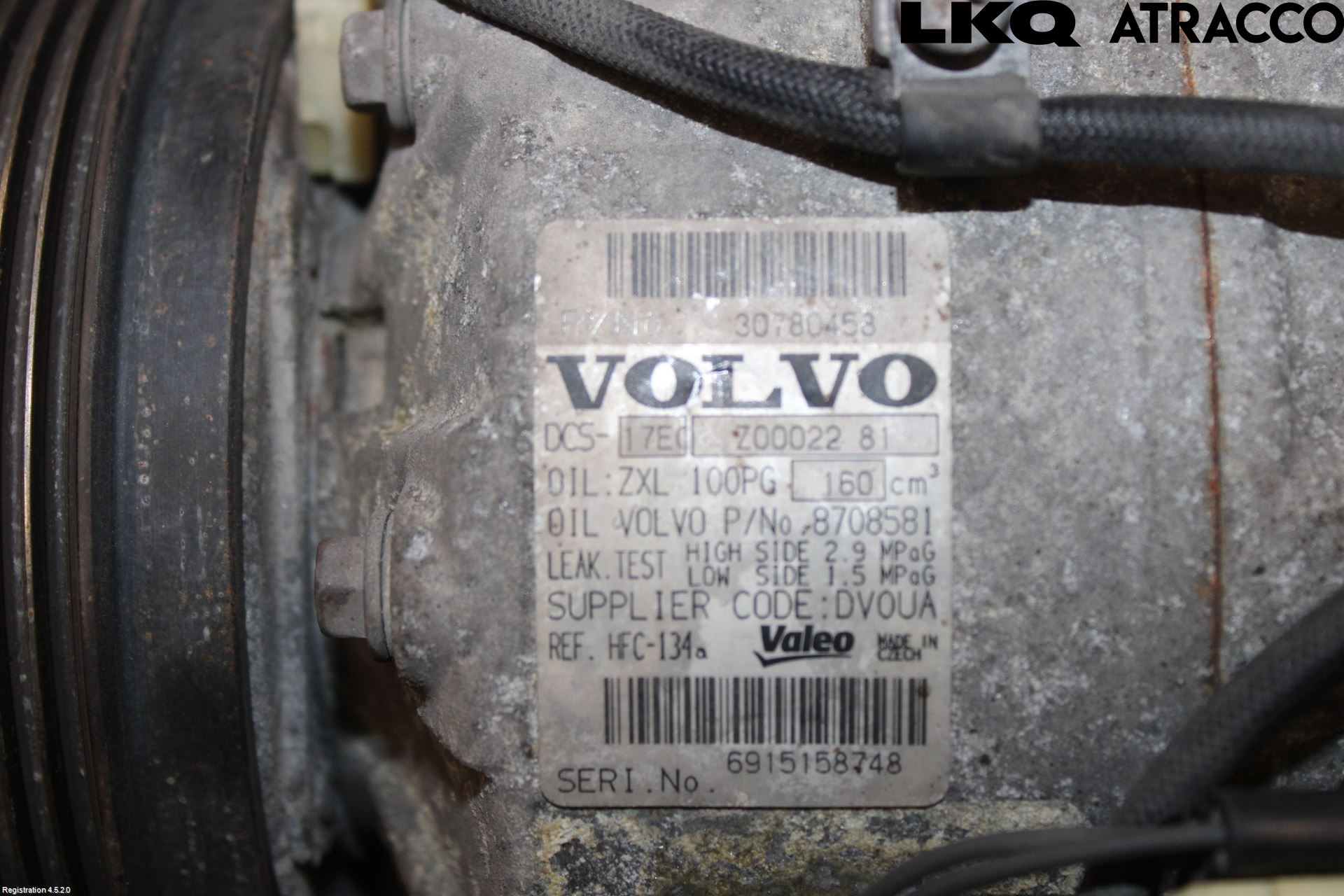 Volvo S80 07-13 Varme Ac Kompressor