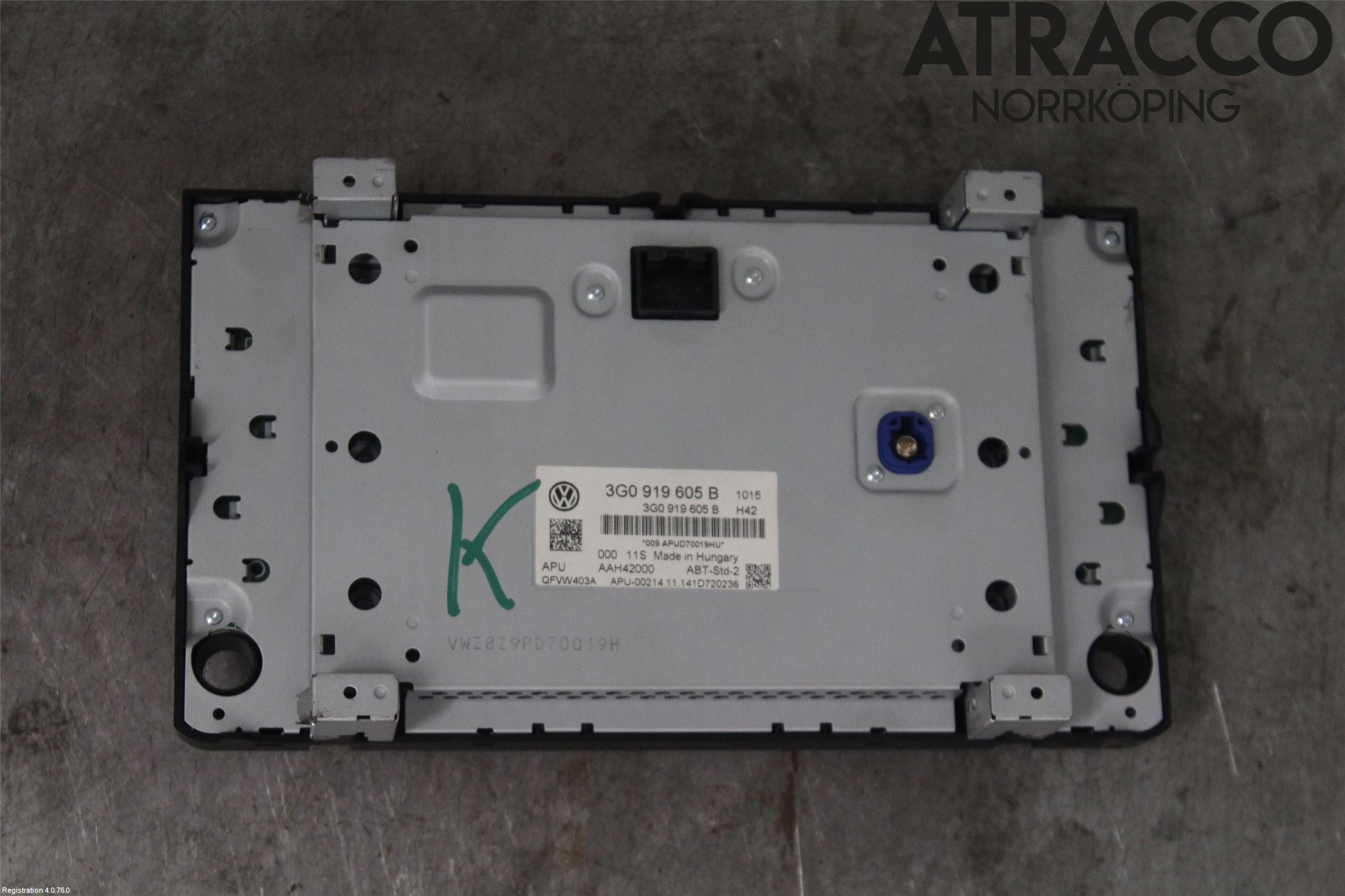 Volkswagen VW PASSAT 15-19 Multifunktionsdisplay