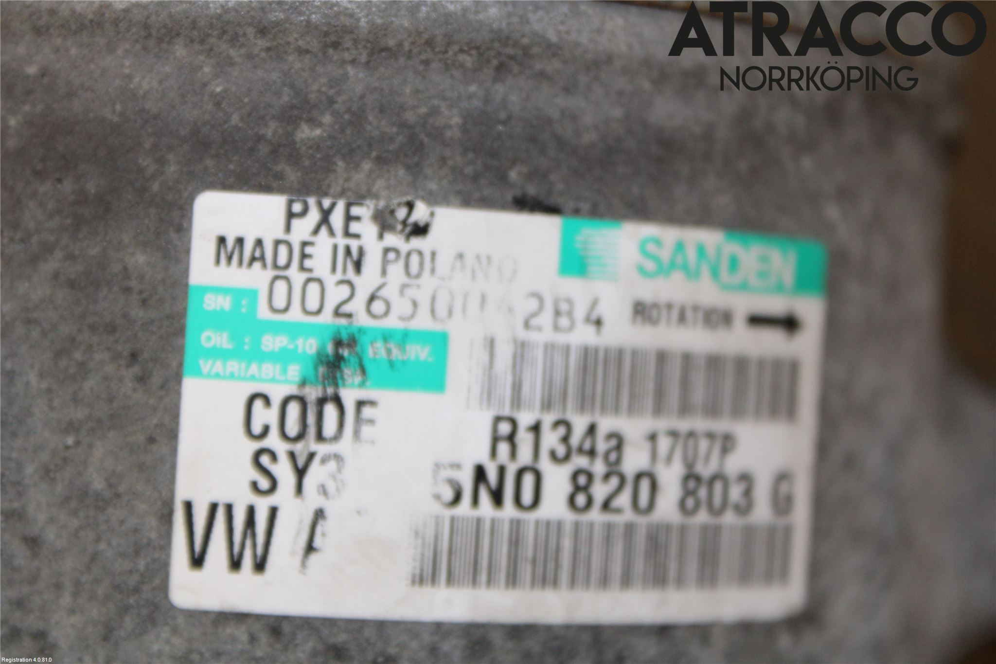 Audi A1/S1 11-18 Varme Ac Kompressor