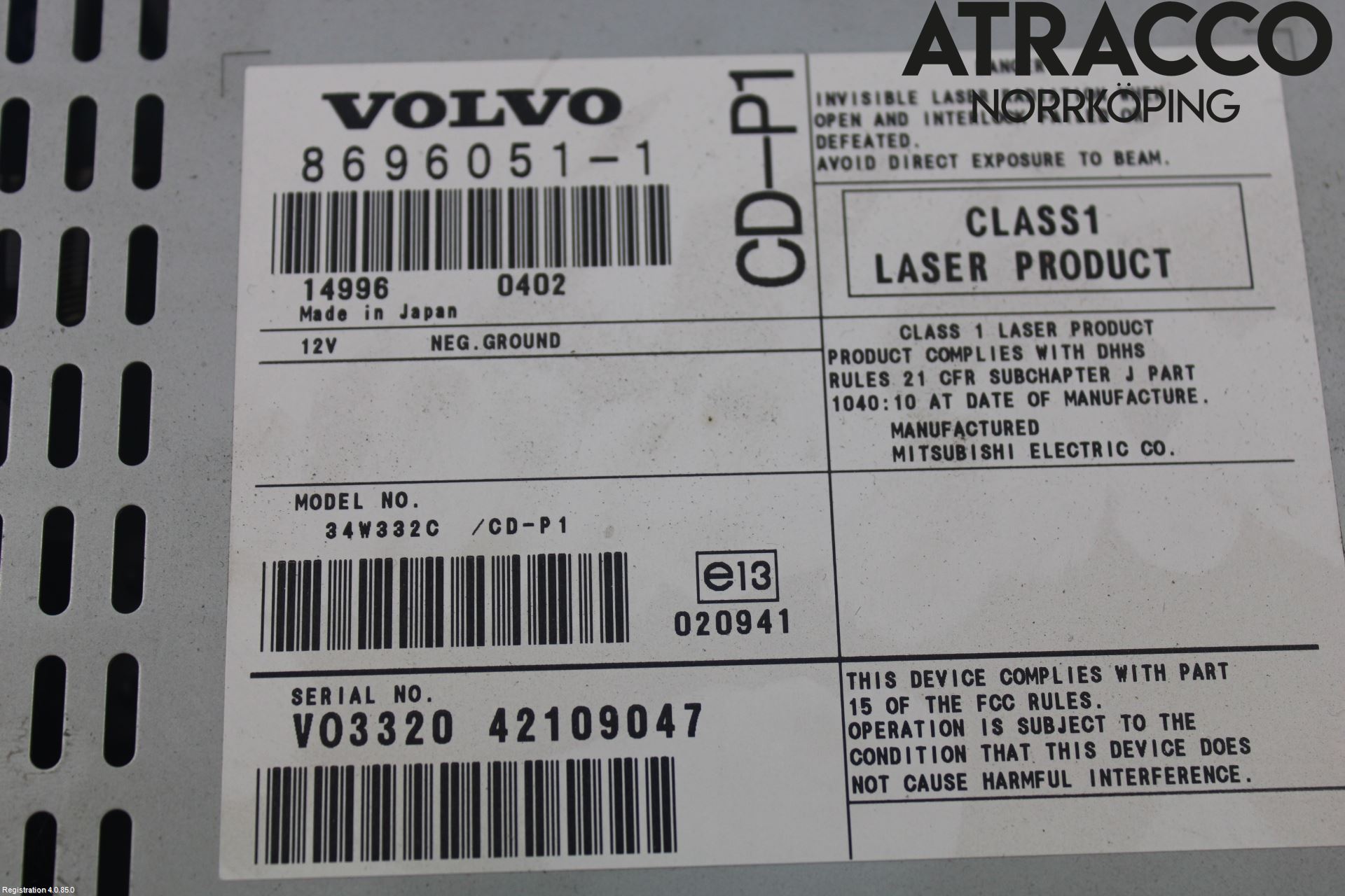 Volvo S40 04-07 Stereo Radio Med Cd