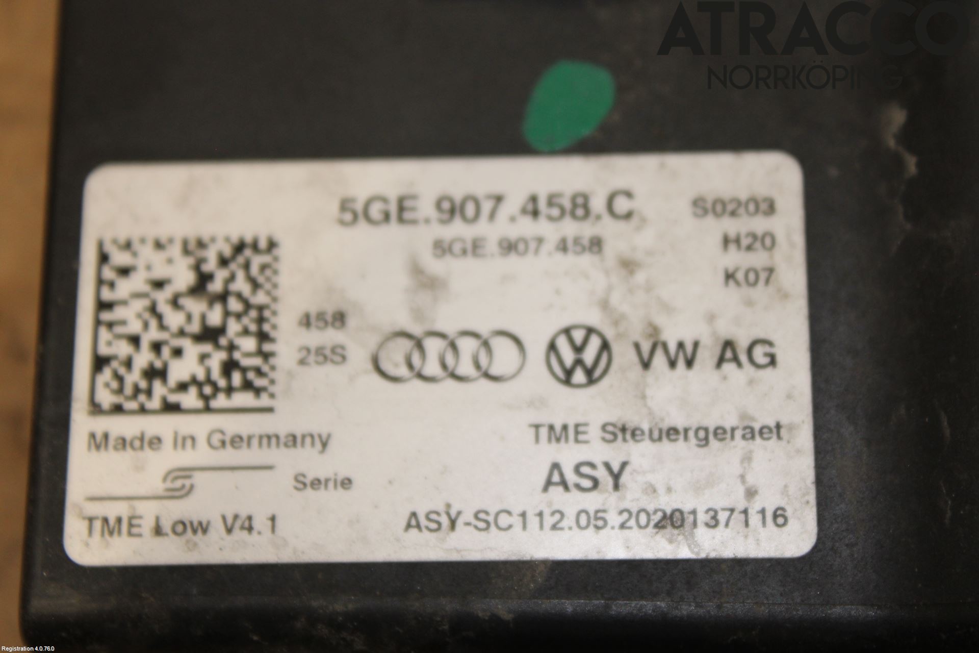 Volkswagen VW GOLF / E-GOLF VII 13-20 Styreenhet Øvrig