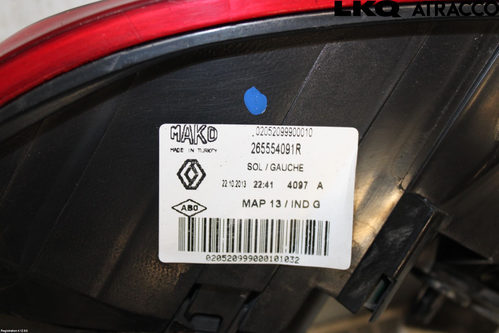 Renault CLIO IV 12-16 Baklykt Venstre