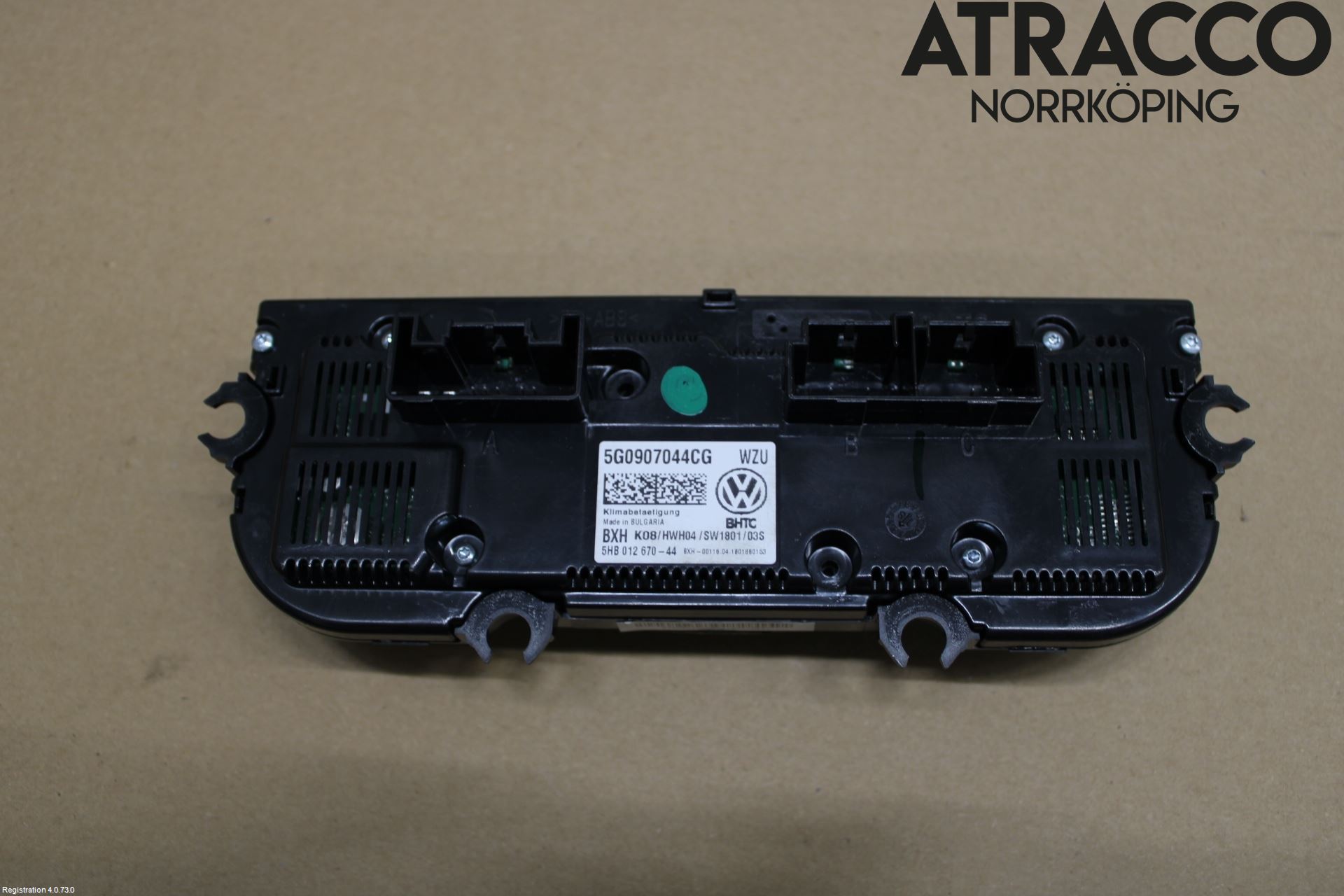 Volkswagen VW GOLF / E-GOLF VII 13-20 Varmeapparat Panel(Regulering)