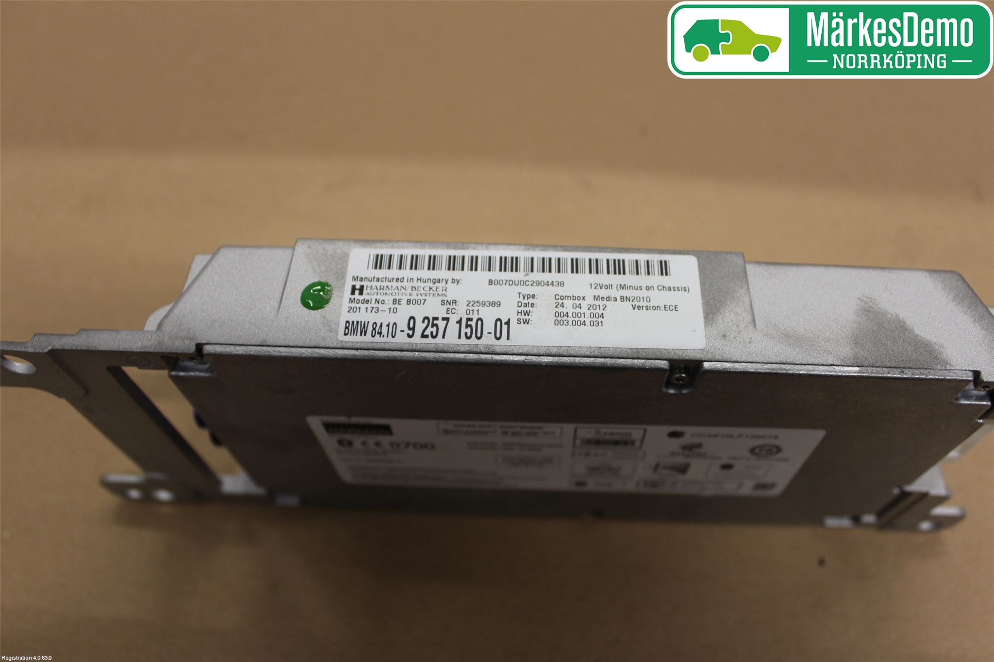 BMW 5 F10/F11/F18 09-17 Styreenhet Øvrig