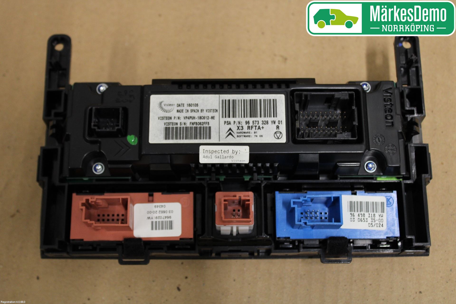Citroen C5     05-08 Varmeapparat Panel(Regulering)