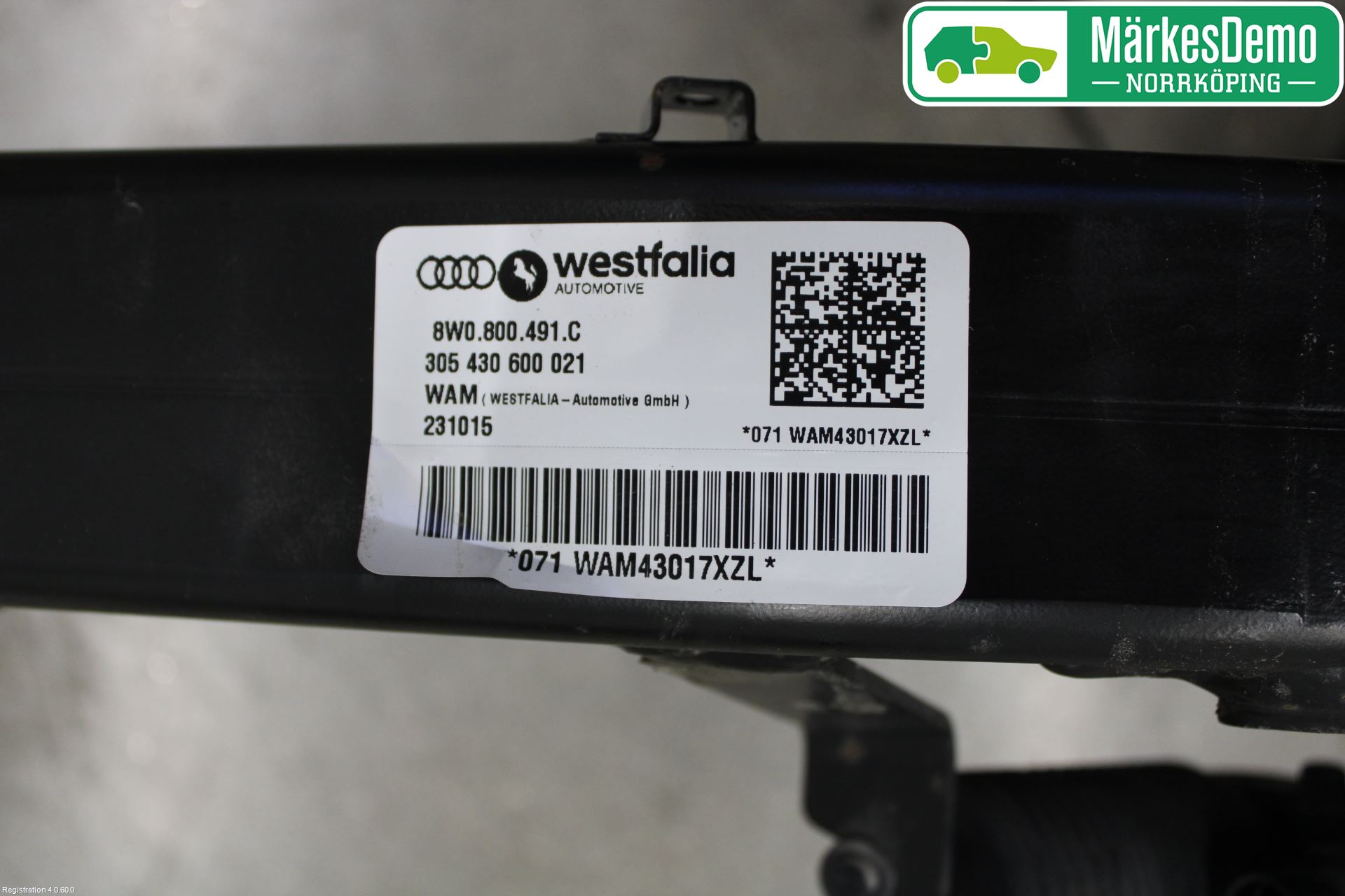 Audi A4/S4 B9 16-19 Tilhengerfeste