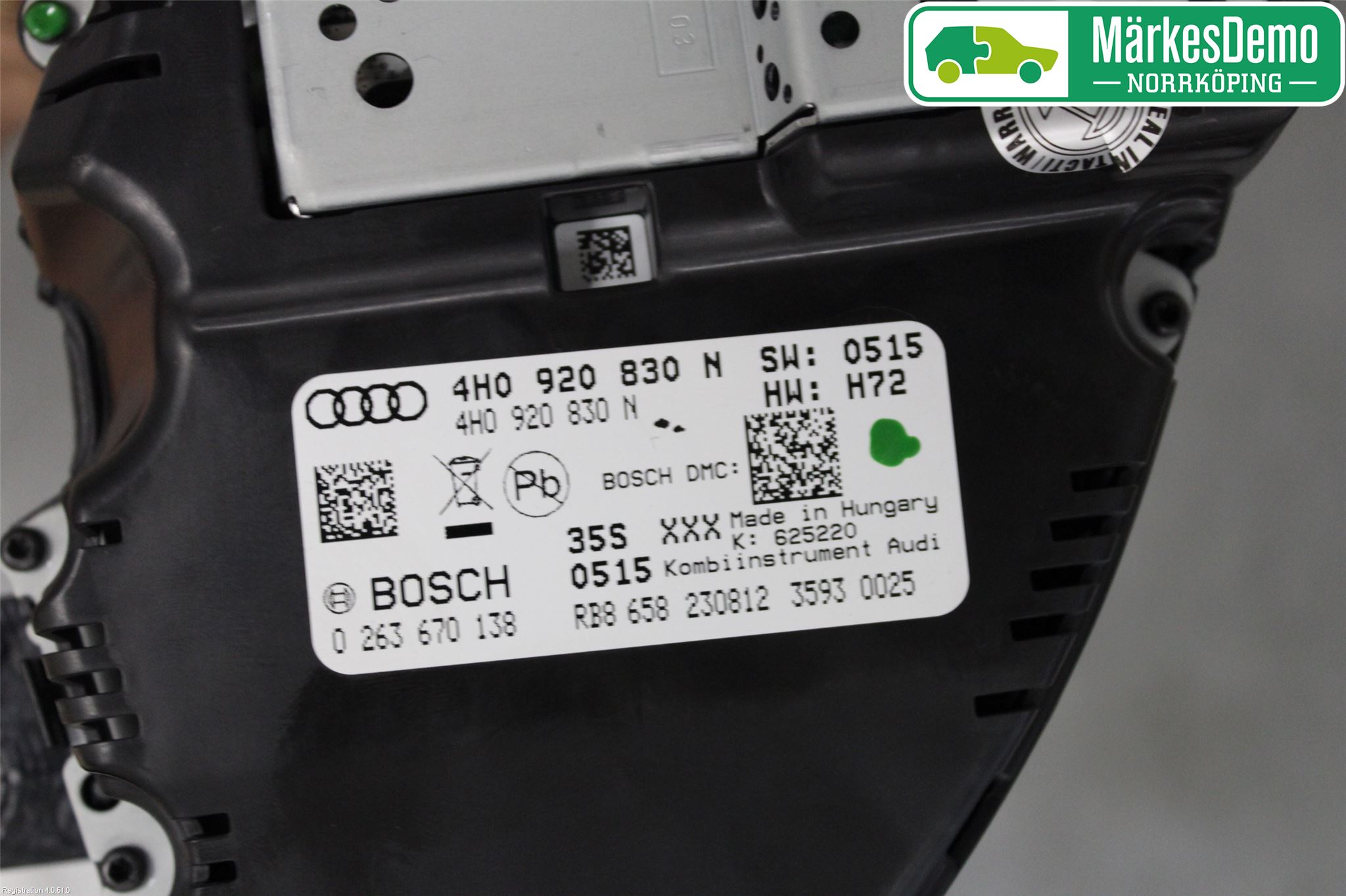 Audi A8/S8 4H 10-17 Instr Kombinert