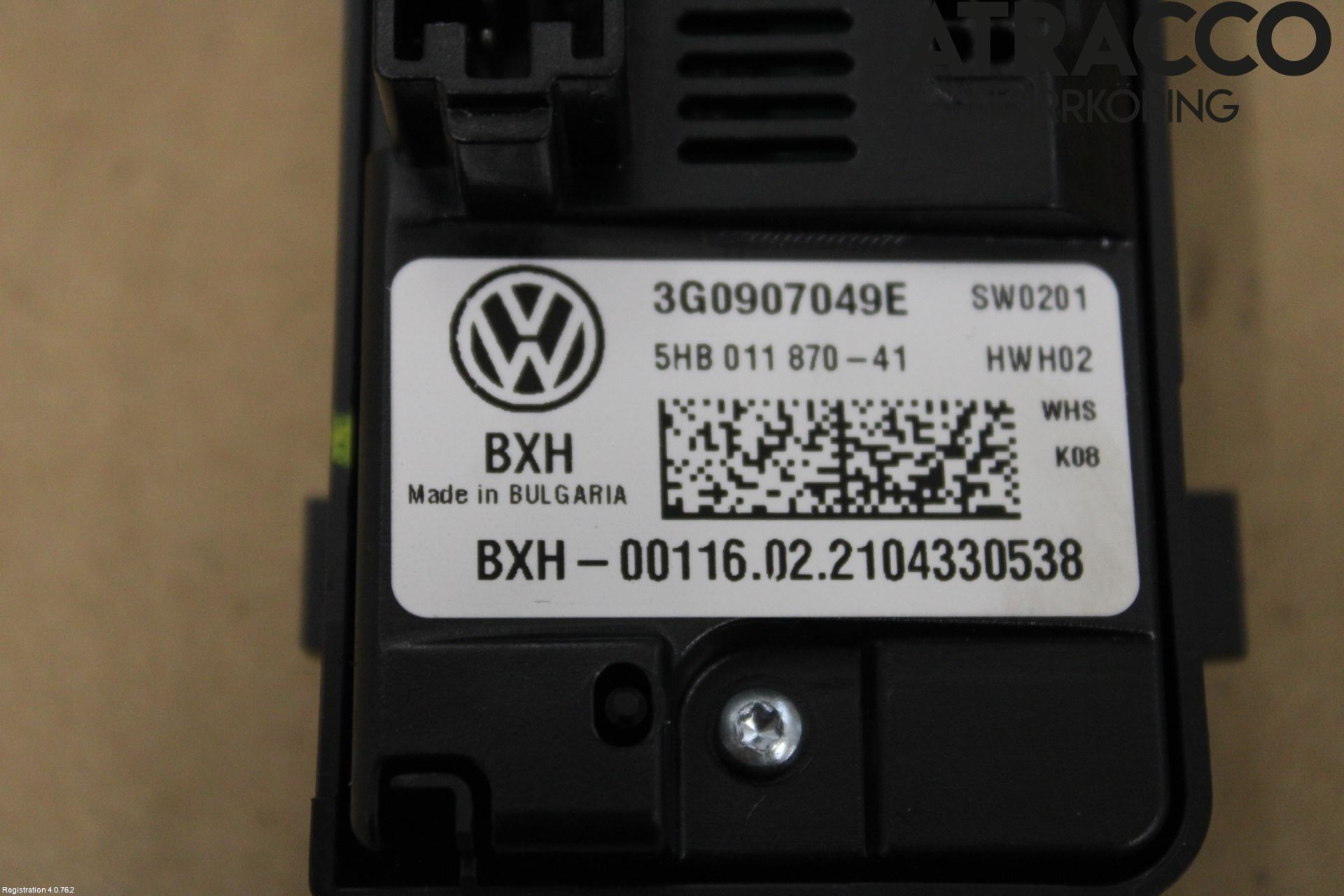 Volkswagen VW ARTEON 17- Varmeapparat Panel(Regulering)