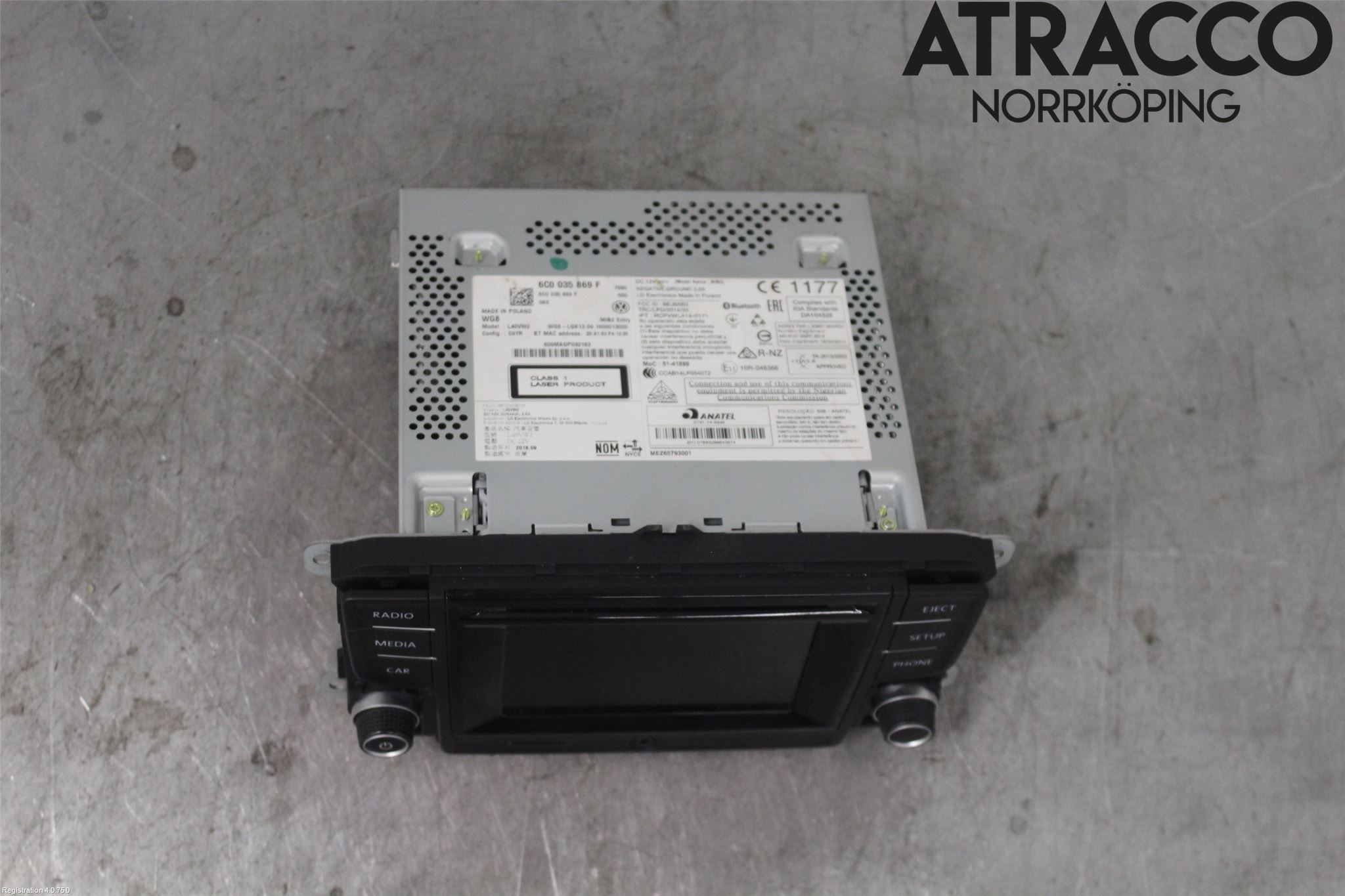 Volkswagen VW POLO 10-17 Stereo Radio Med Cd