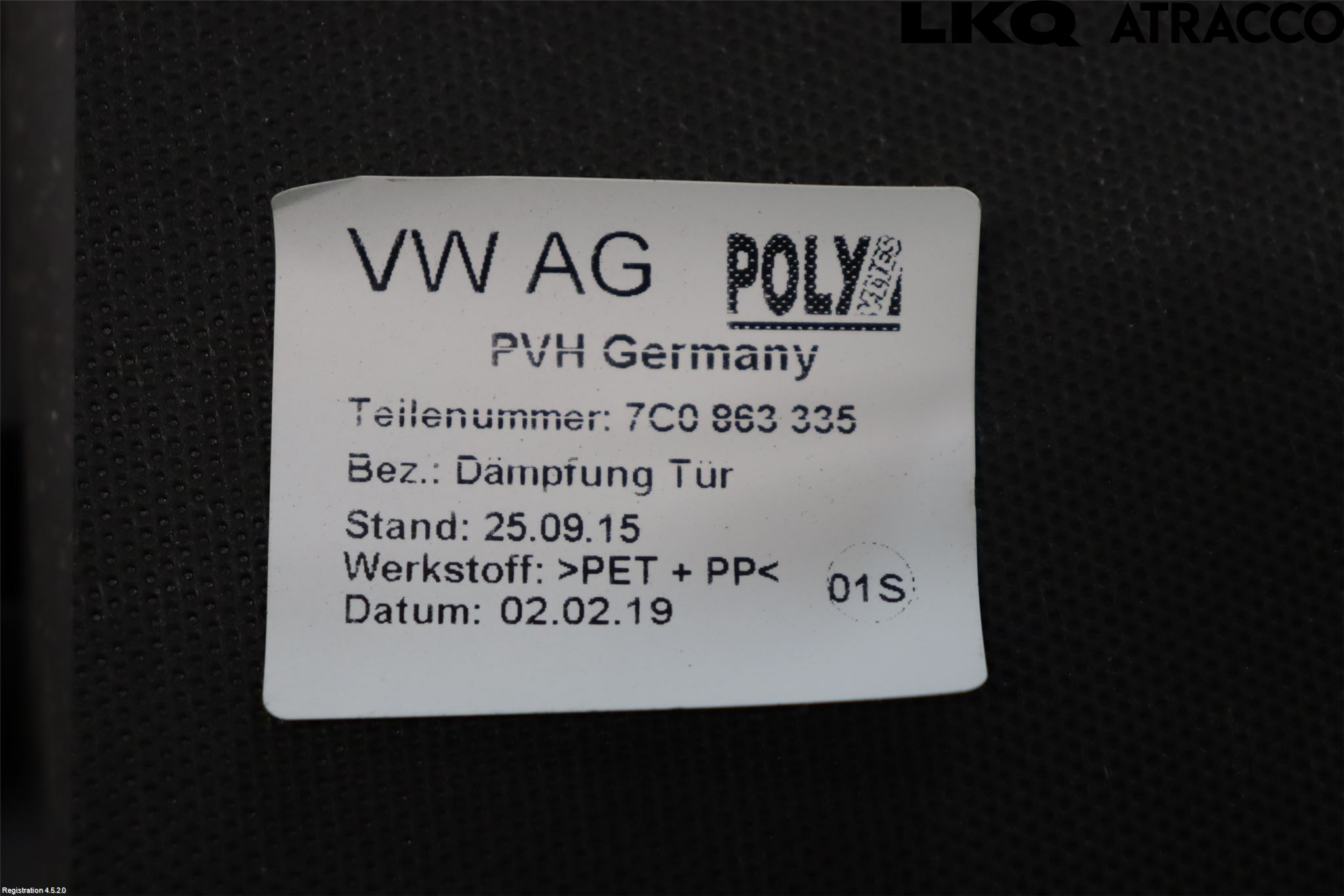 Volkswagen VW CRAFTER II / E-CRAFTER 17- Dørtrekk Innlegg Venstre