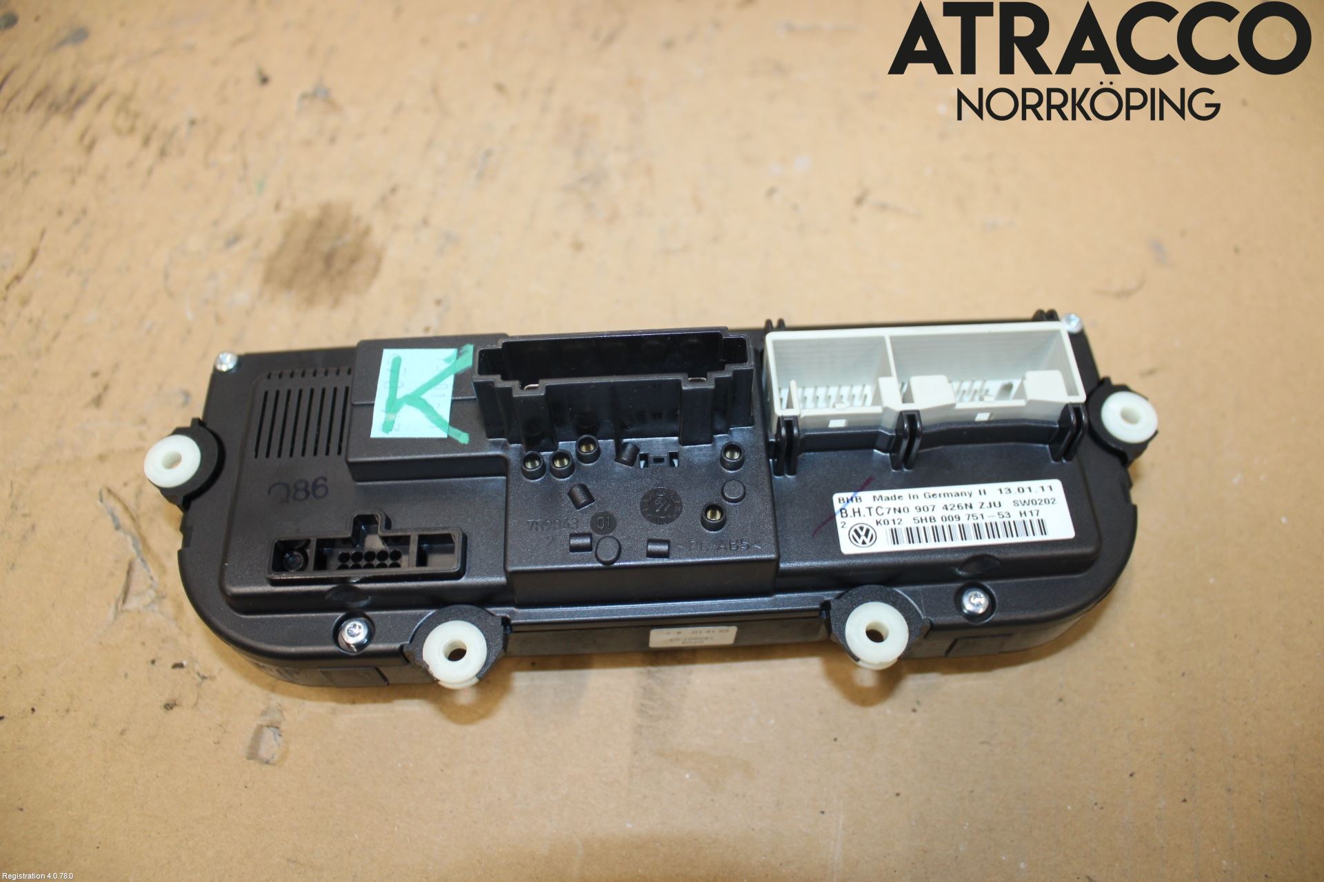 Volkswagen VW GOLF VI 09-13 Varmeapparat Panel(Regulering)