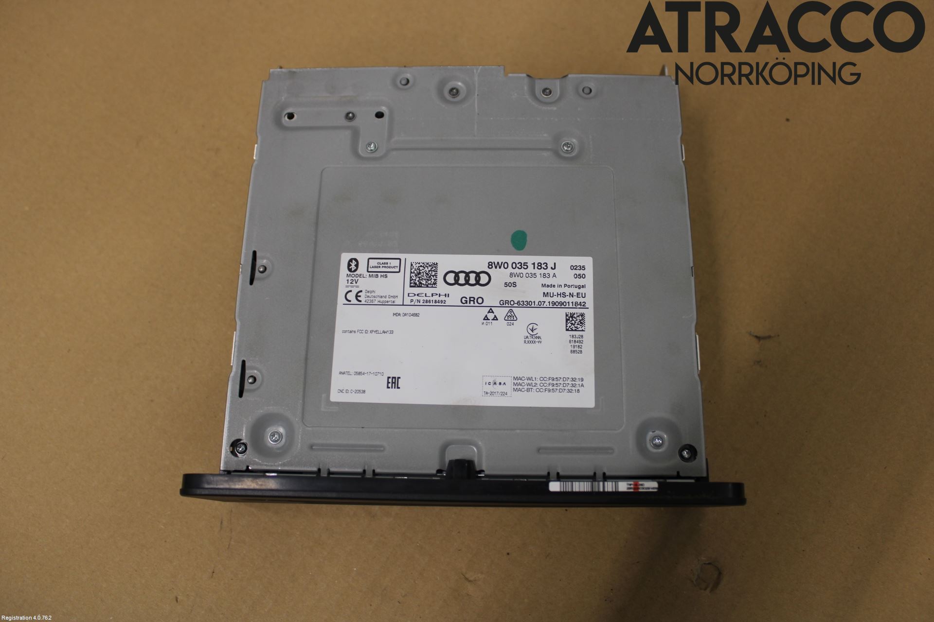 Audi A5 17- Stereo Radio Med Cd