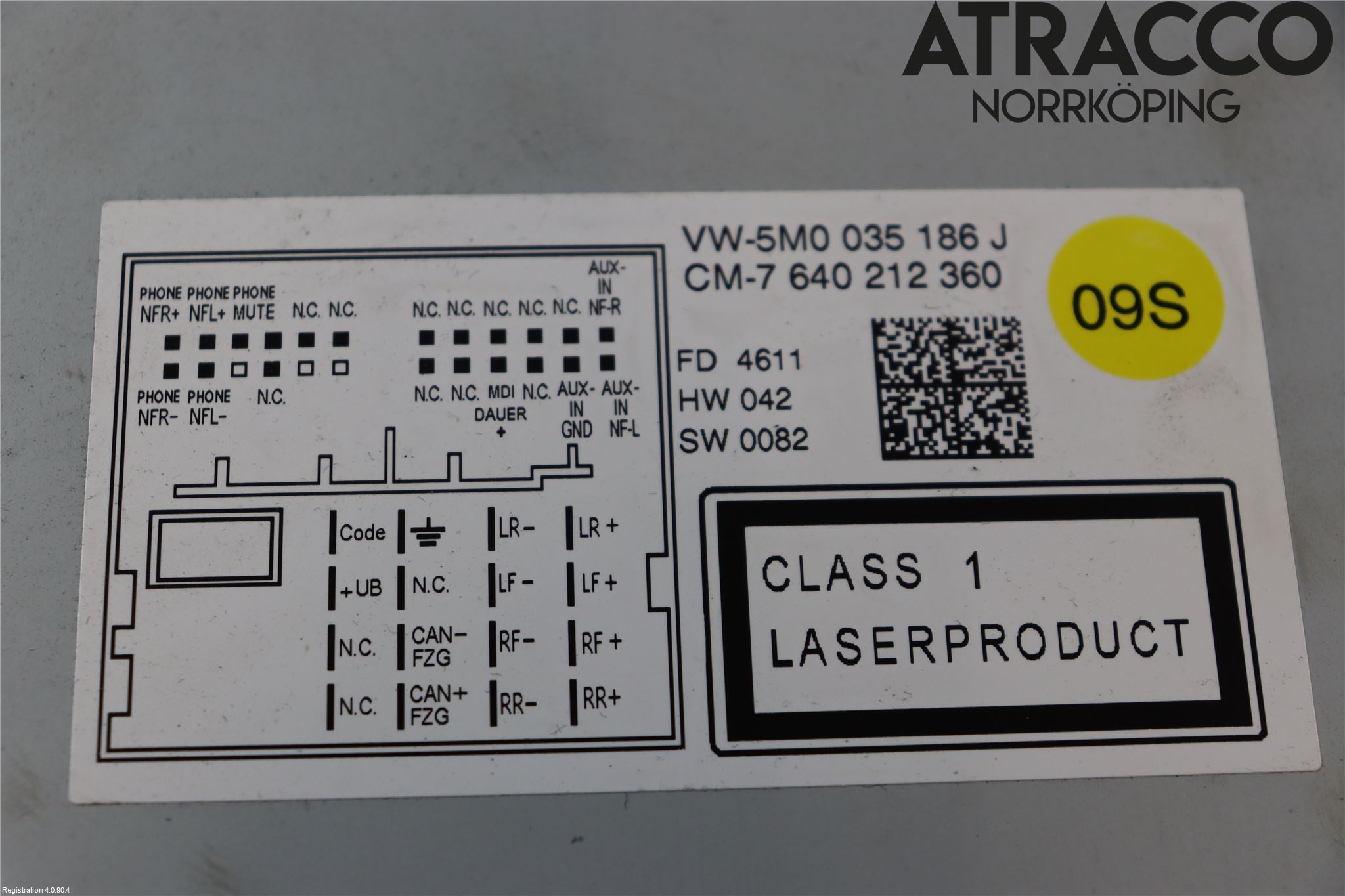 Volkswagen VW TIGUAN 07-16 Stereo Radio Med Cd