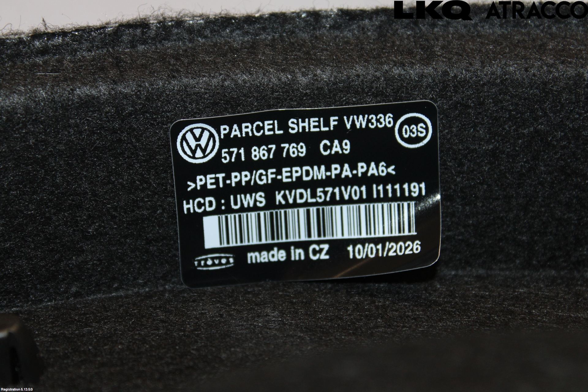 Volkswagen VW TIGUAN 24- Innr Hattehylle