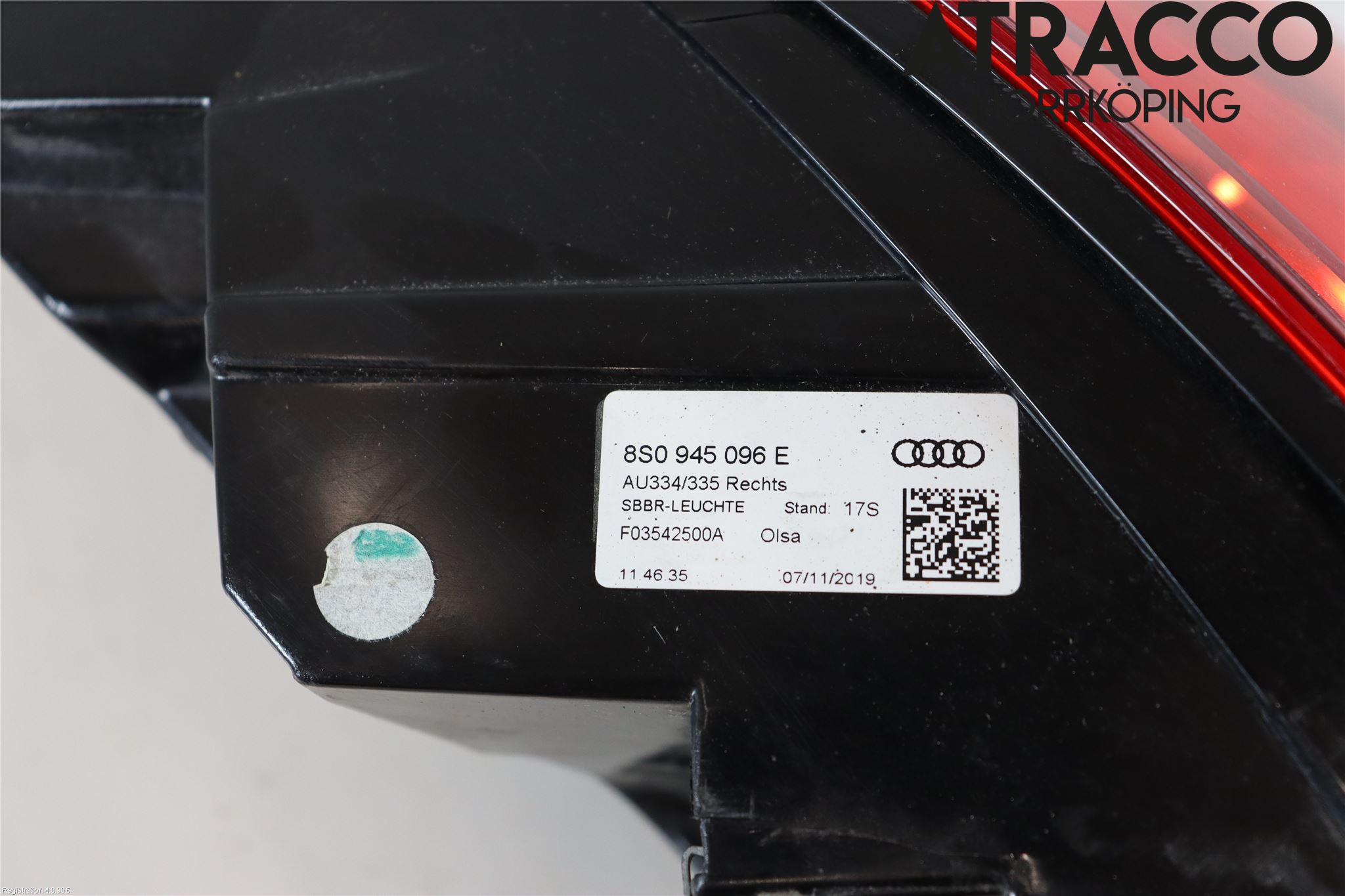 Audi TT/TTS/TT RS 15- Baklykt Høyre
