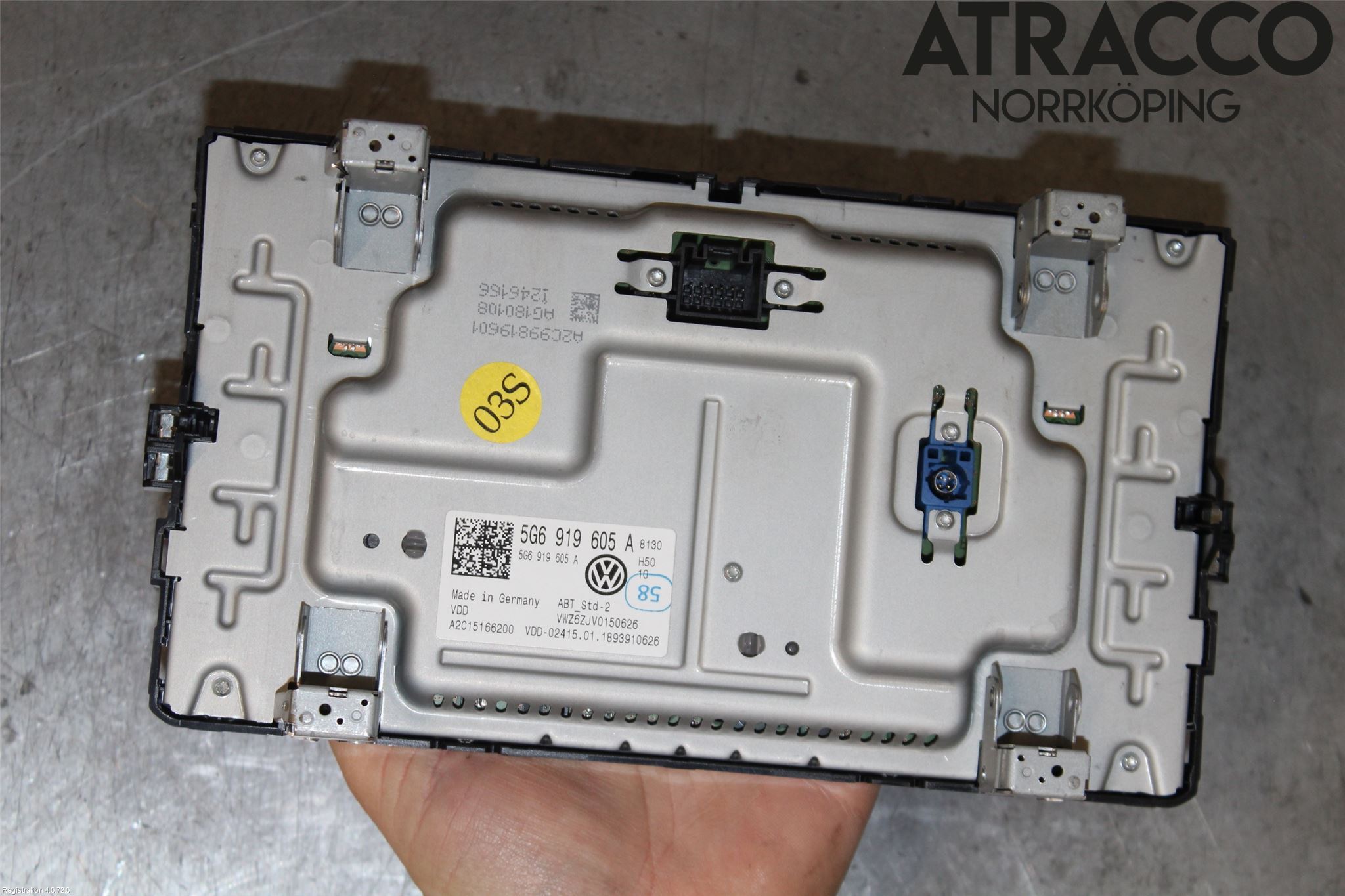 Volkswagen VW GOLF / E-GOLF VII 13-20 Multifunktionsdisplay