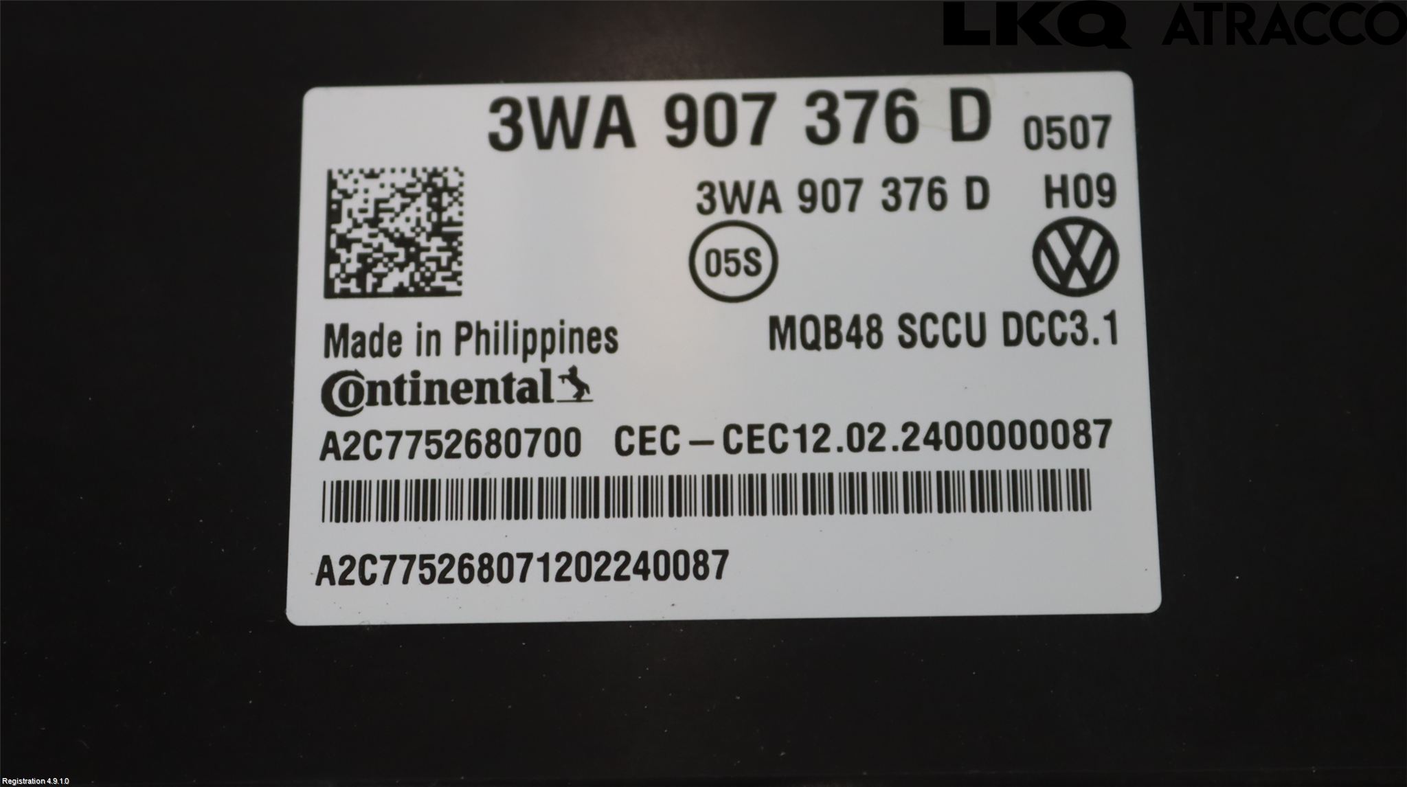Volkswagen VW ID.7/TOURER 24- Styreenhet Fjæring