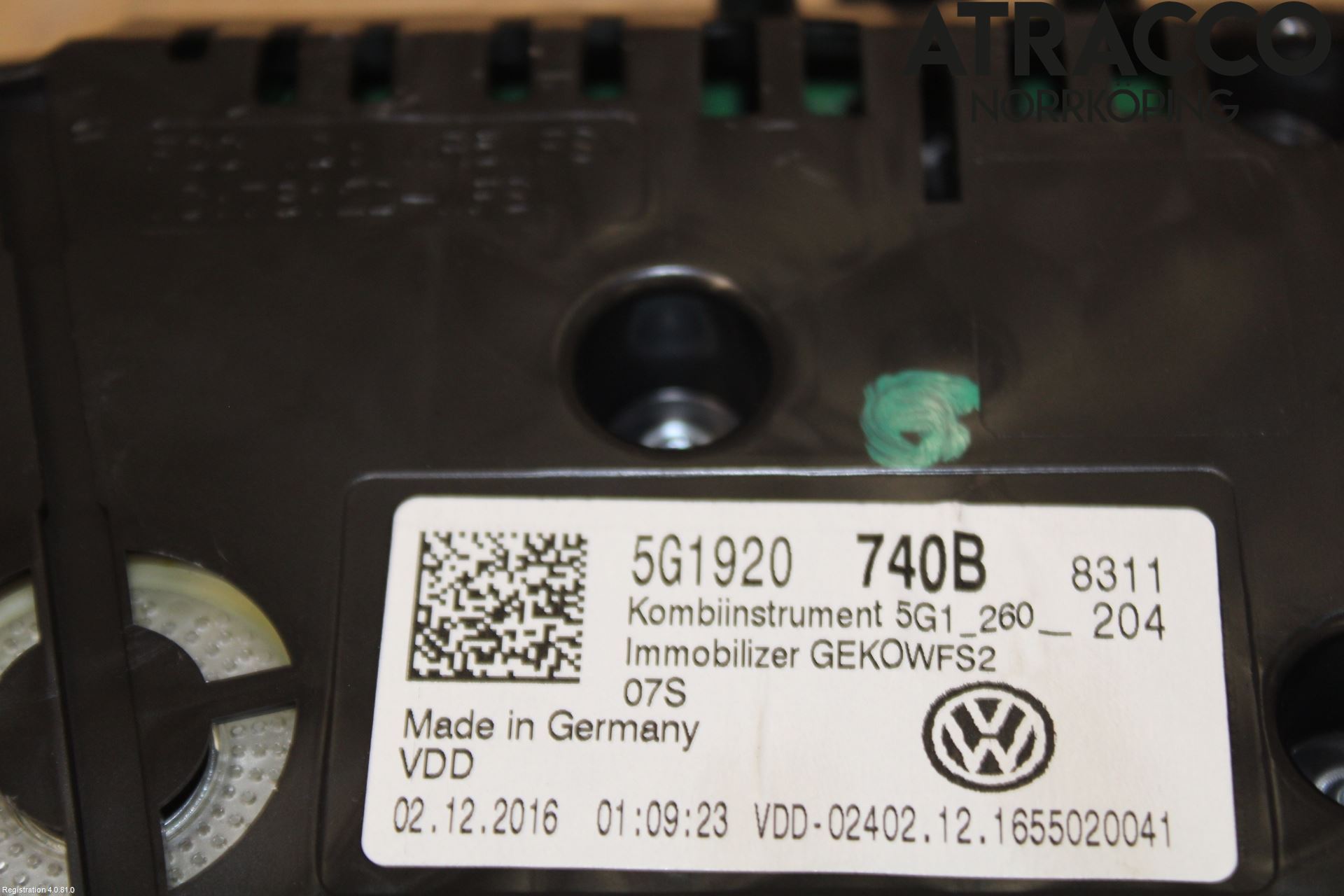 Volkswagen VW GOLF / E-GOLF VII 13-20 Instr Kombinert