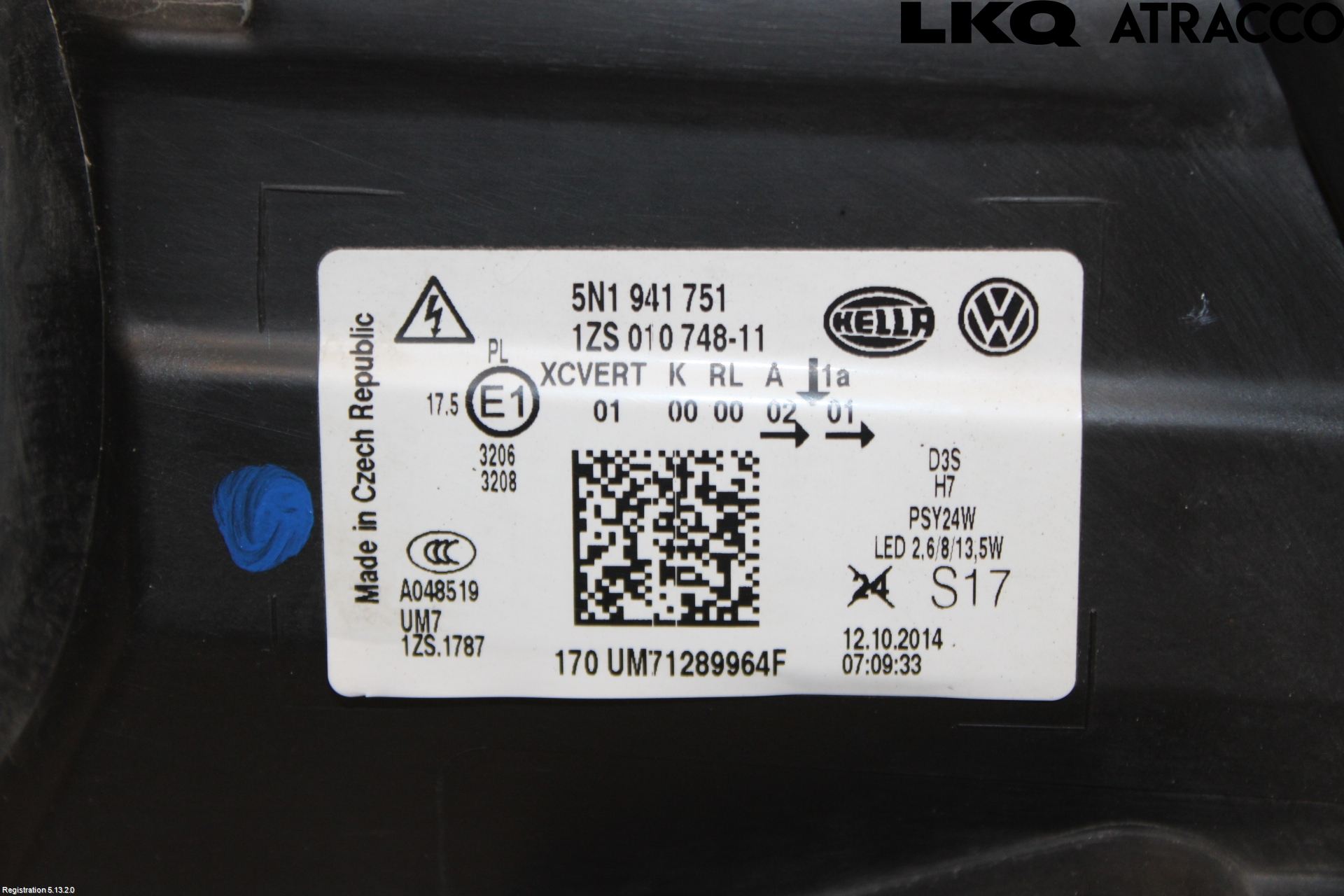 Volkswagen VW TIGUAN 07-16 Frontlykt Venstre