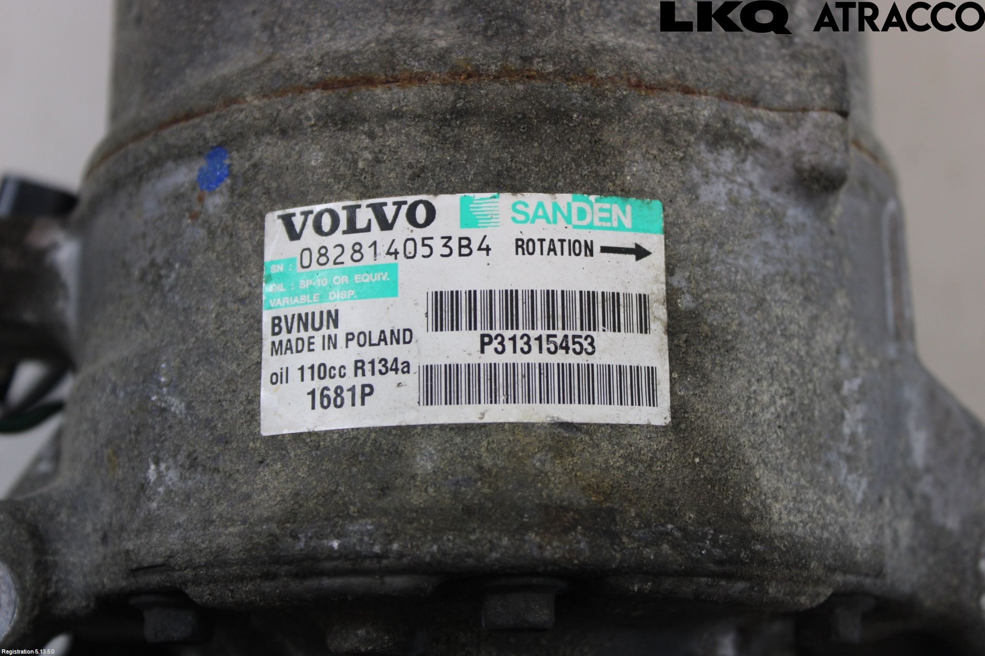 Volvo V60 14-18 Varme Ac Kompressor