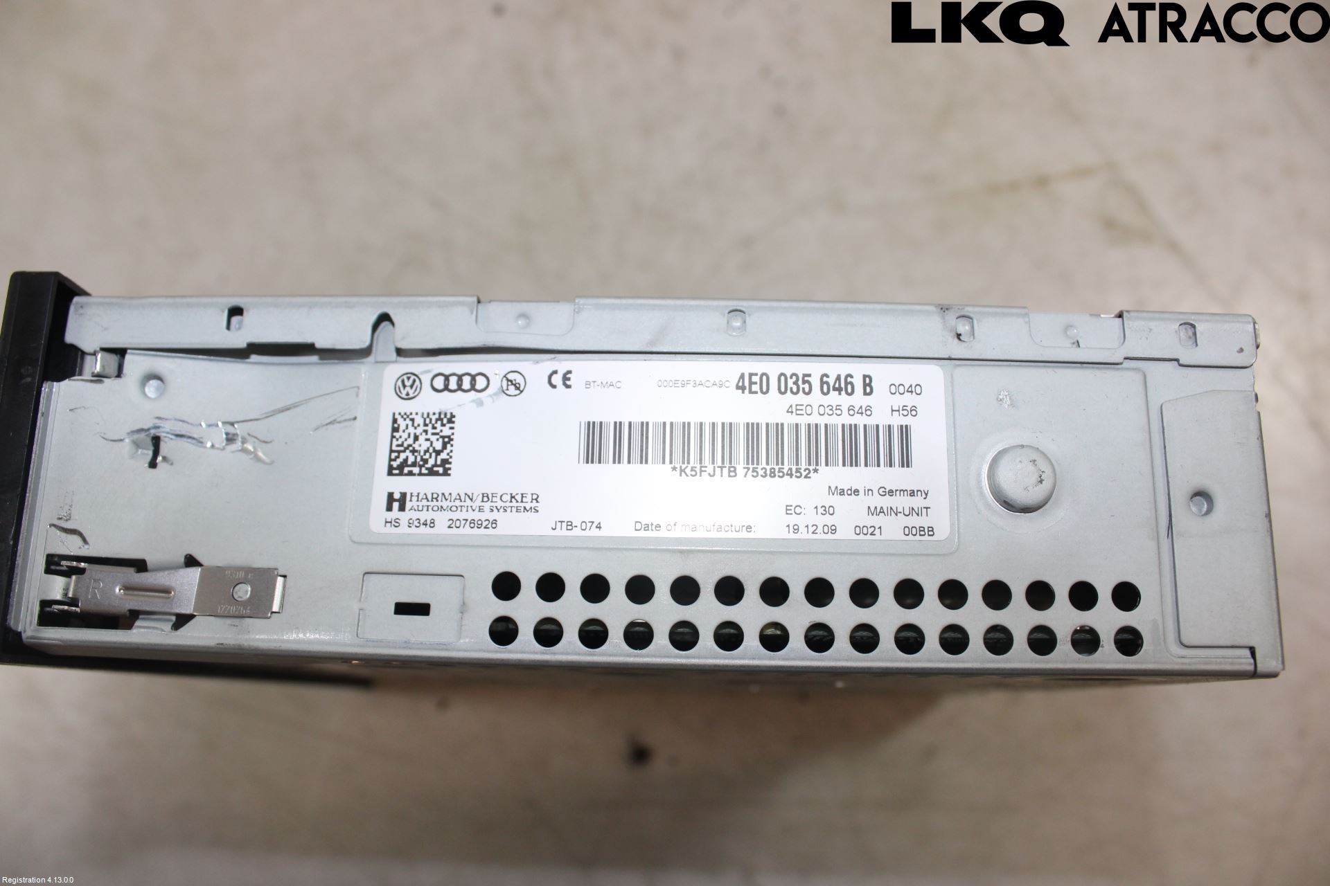 Audi A6/S6     05-11 Stereo Radio Med Cd