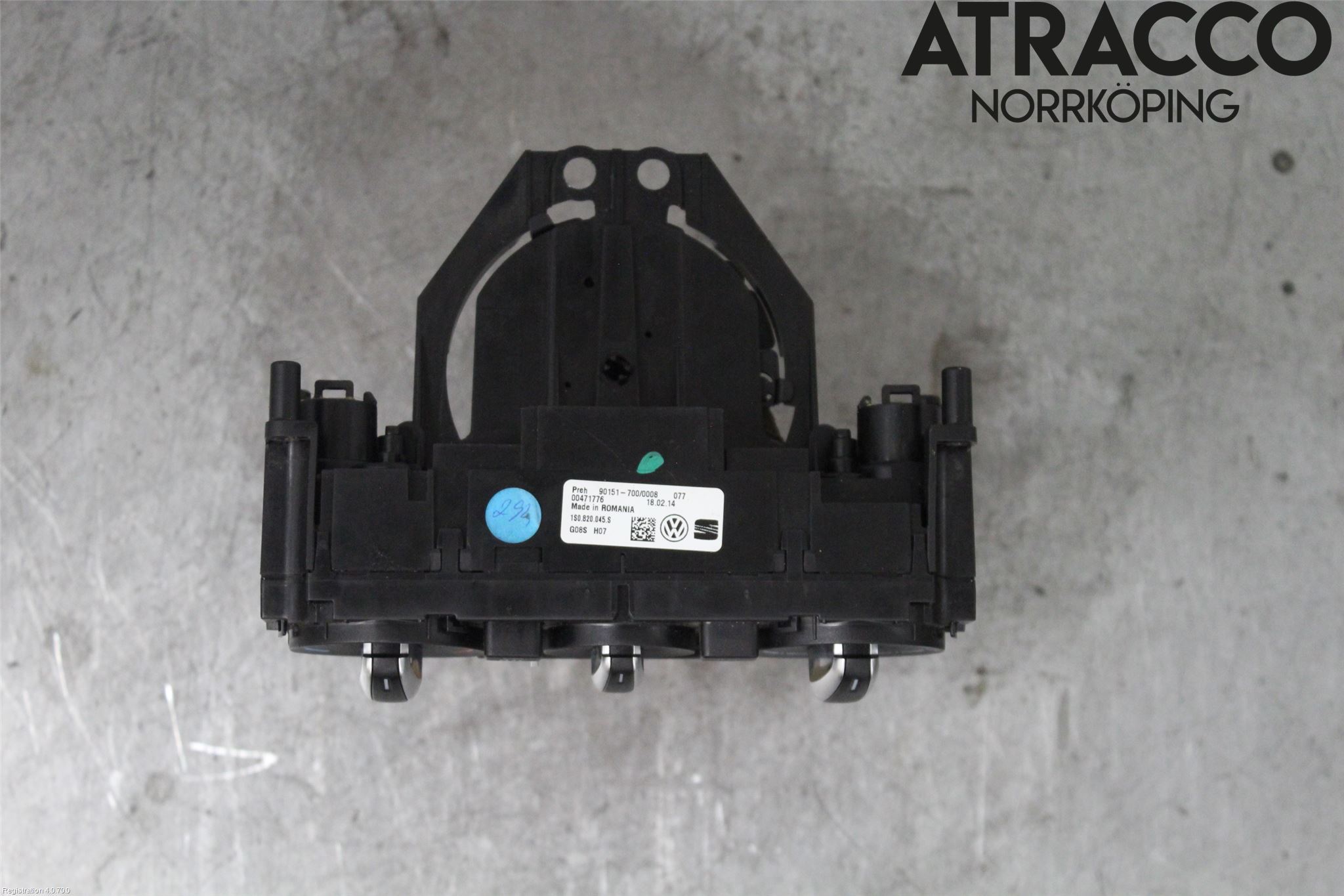 Volkswagen VW UP! / E-UP! Varmeapparat Panel(Regulering)