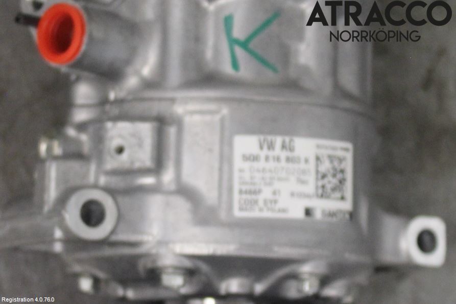 Volkswagen VW GOLF / E-GOLF VII 13-20 Varme Ac Kompressor