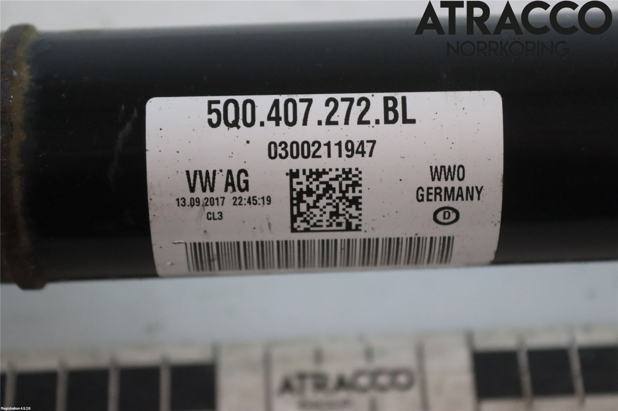 Audi A3/S3 8V 13-20 Drivaksel Foran Kompl Høyre